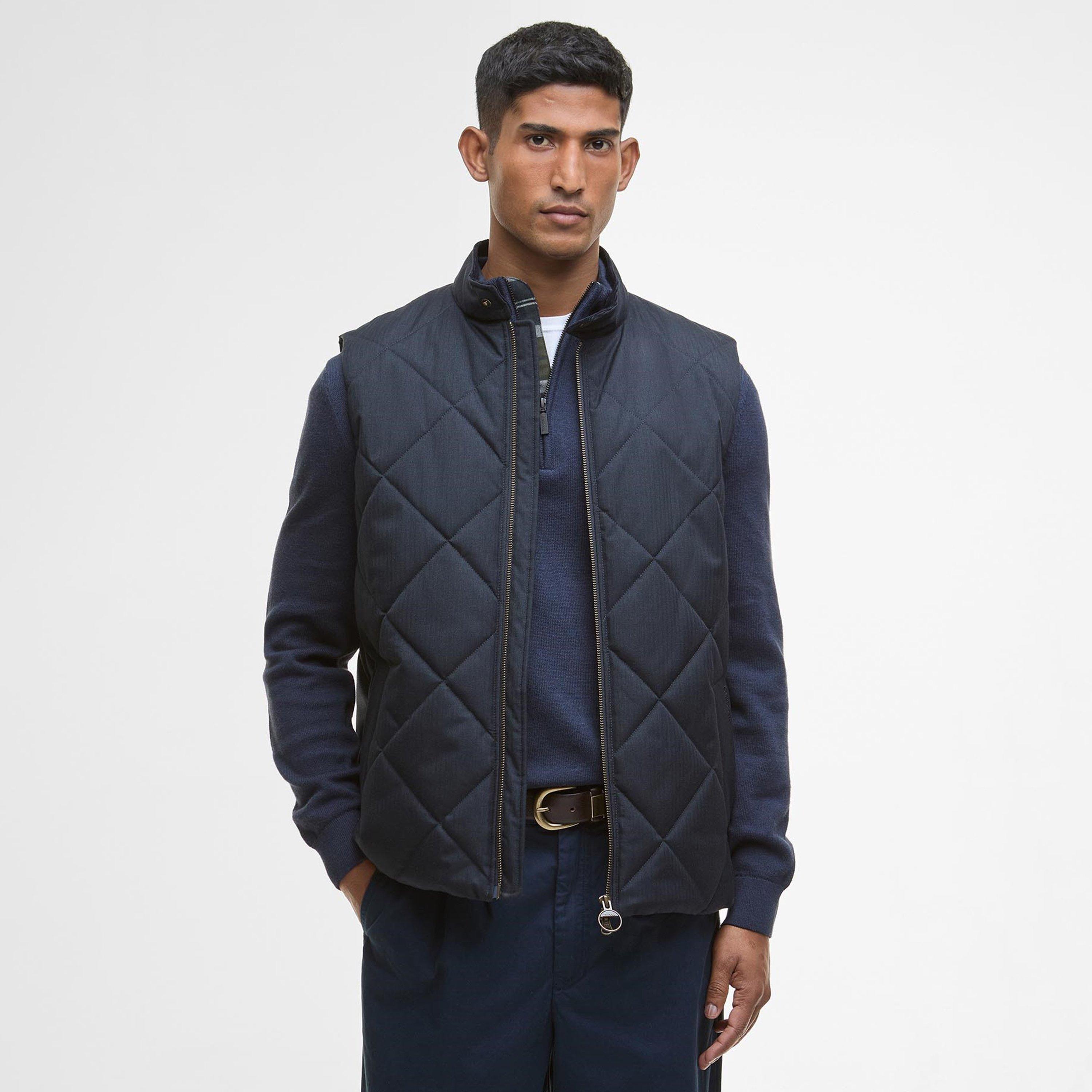 Navy NY91 - Barbour - Mens City Harrington Gilet - 2