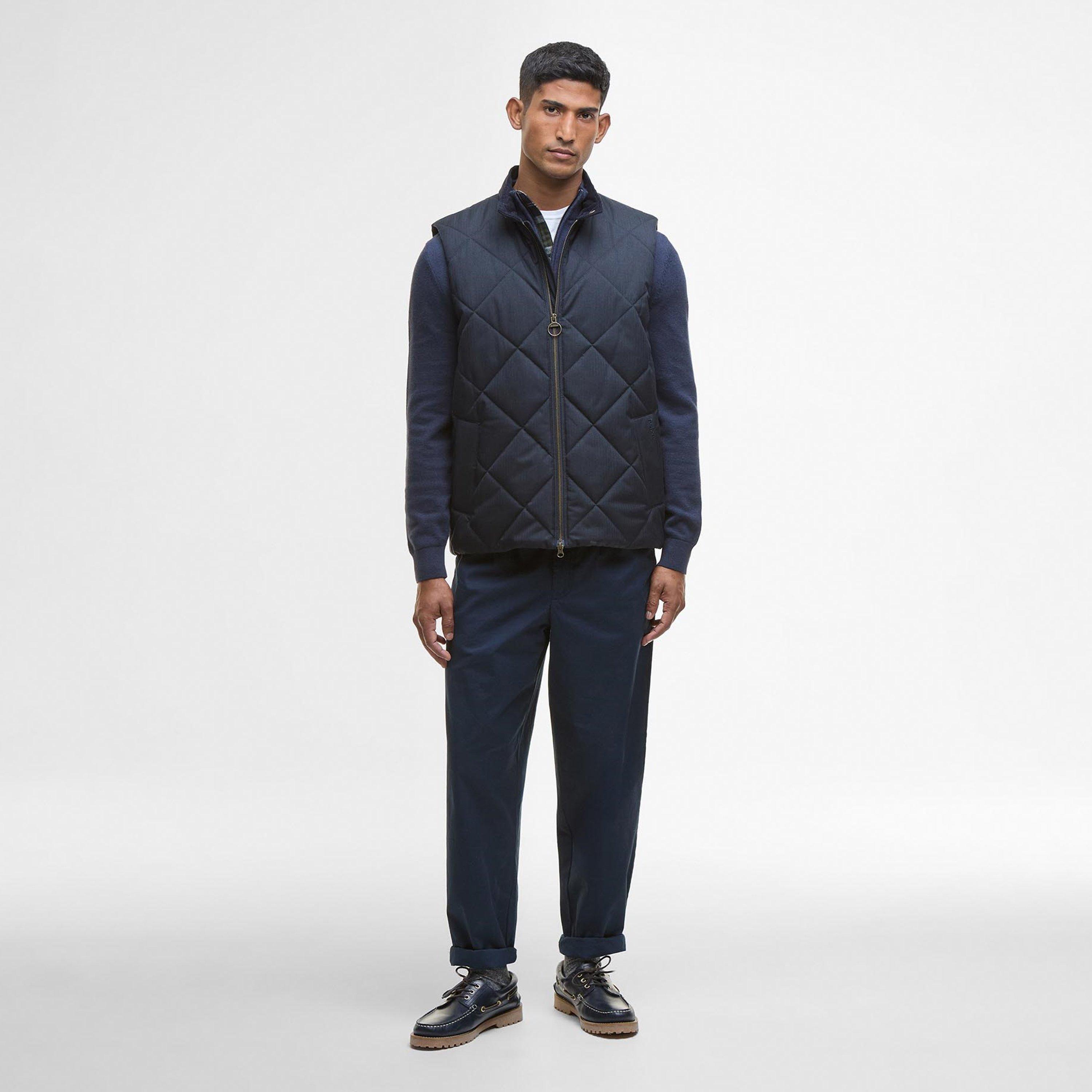 Navy NY91 - Barbour - Mens City Harrington Gilet - 6