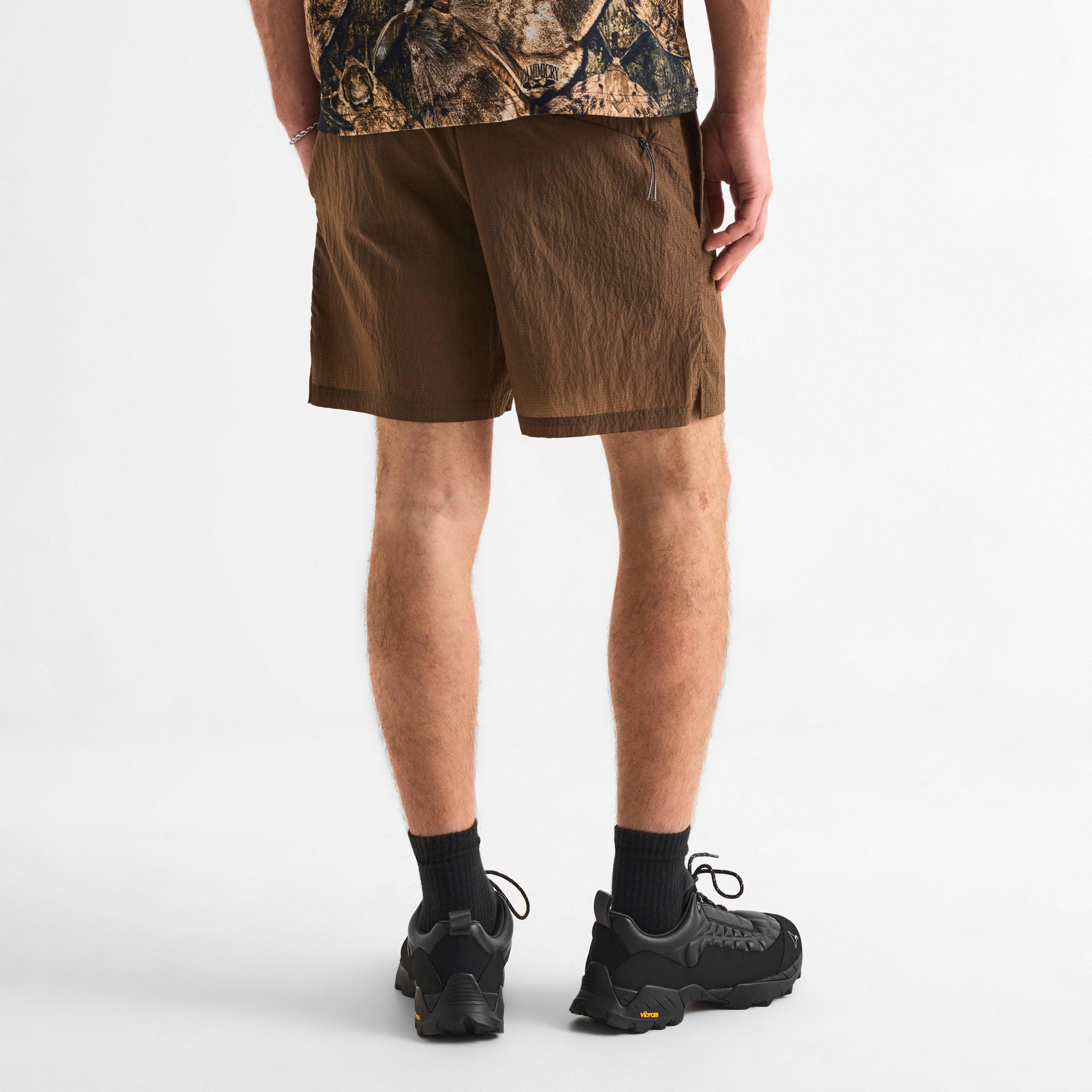 Brown - ROA - Men's Helder 5 Inch Short Woven Tracksuit Shorts - 4