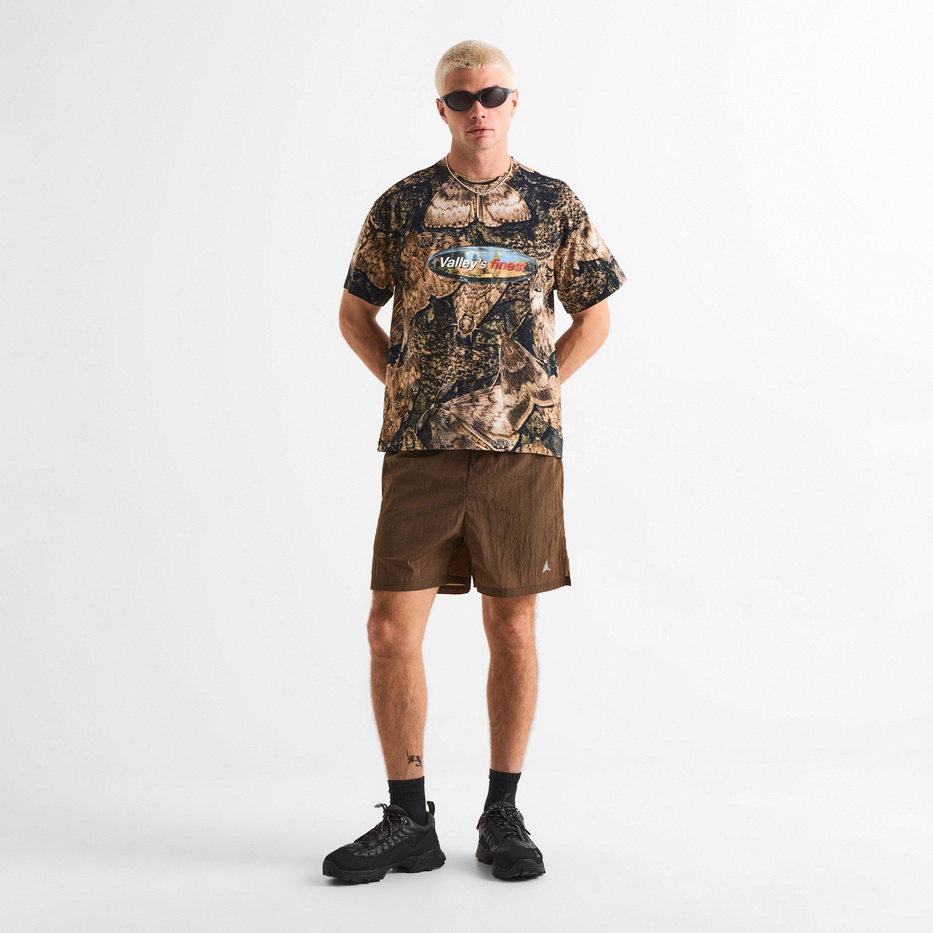 Brown - ROA - Men's Helder 5 Inch Short Woven Tracksuit Shorts - 6