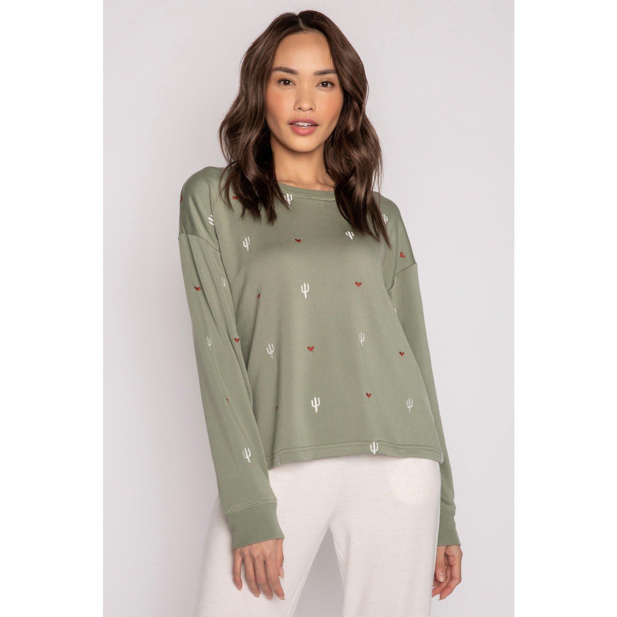 Pj Salvage Women's Olive Shirt - Hellgrün - 10 (S)