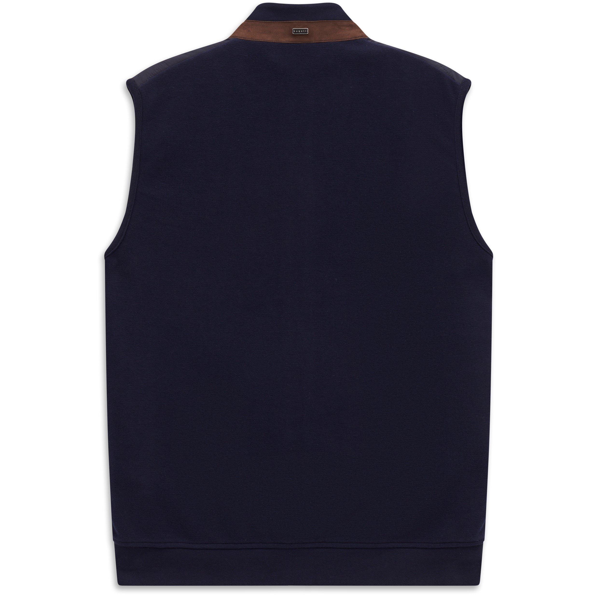 Navy - Bugatti - Men's Hybred Gilet - 3