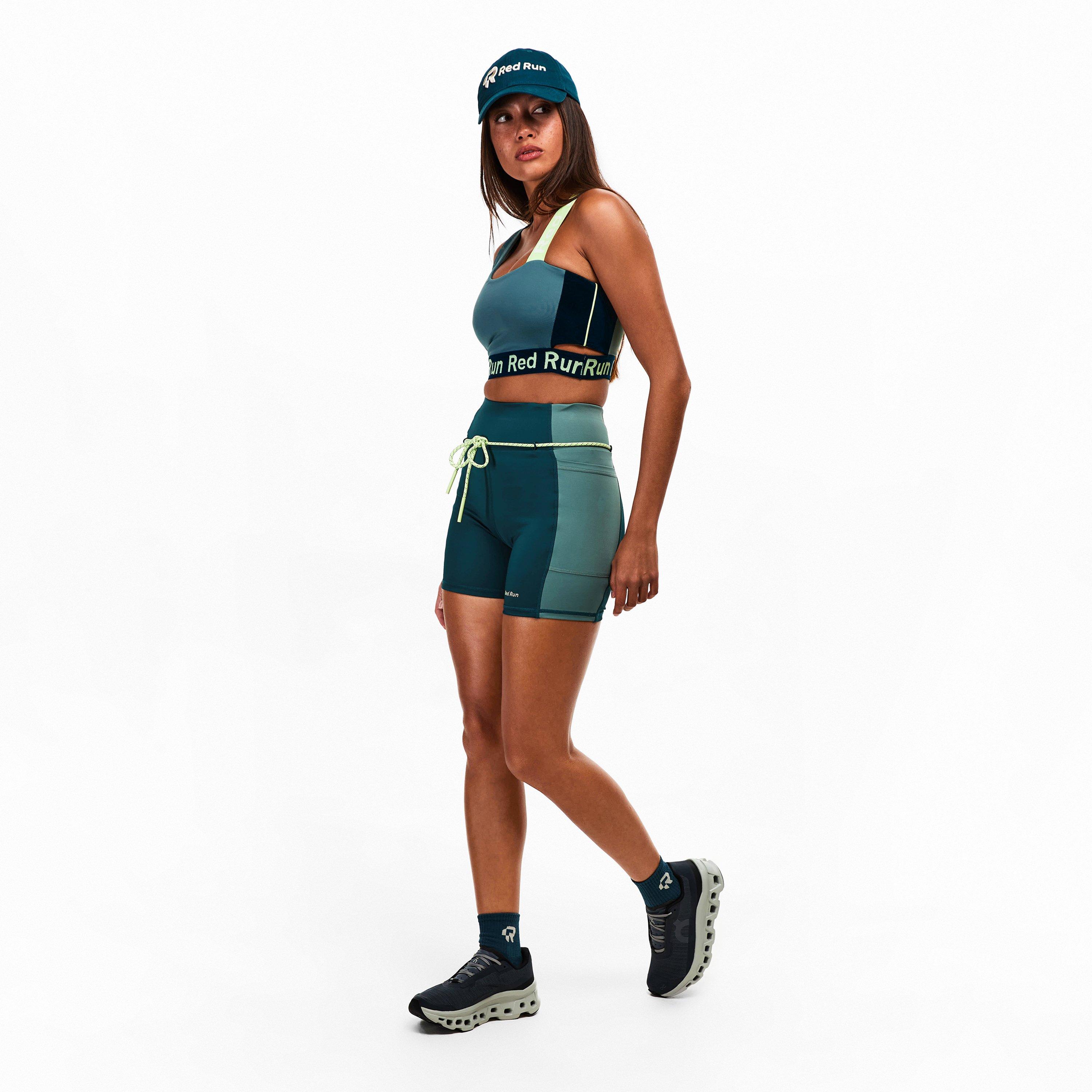 Green - Red Run - Womens Skyline Colour Block Bra - 6