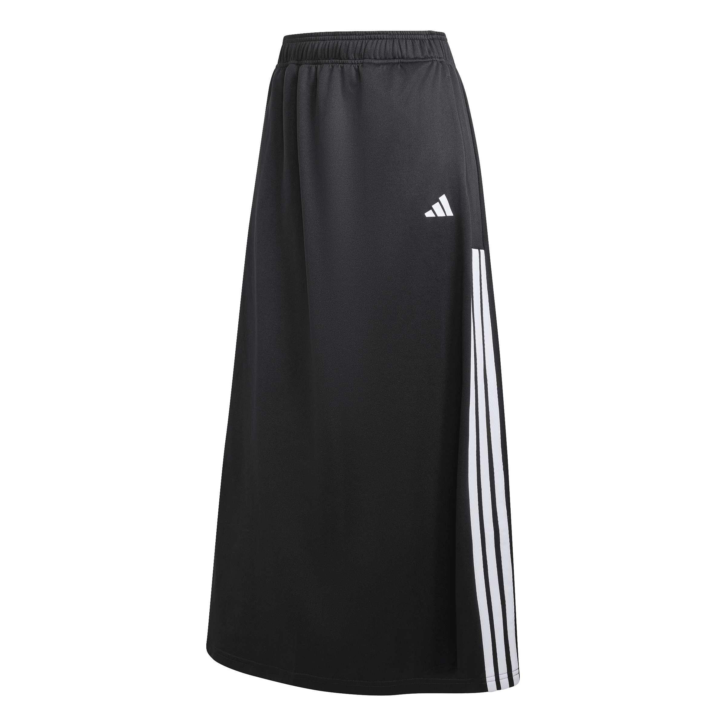 Black/White - adidas - Women's Tiro Cotton Midi Skirt - 1