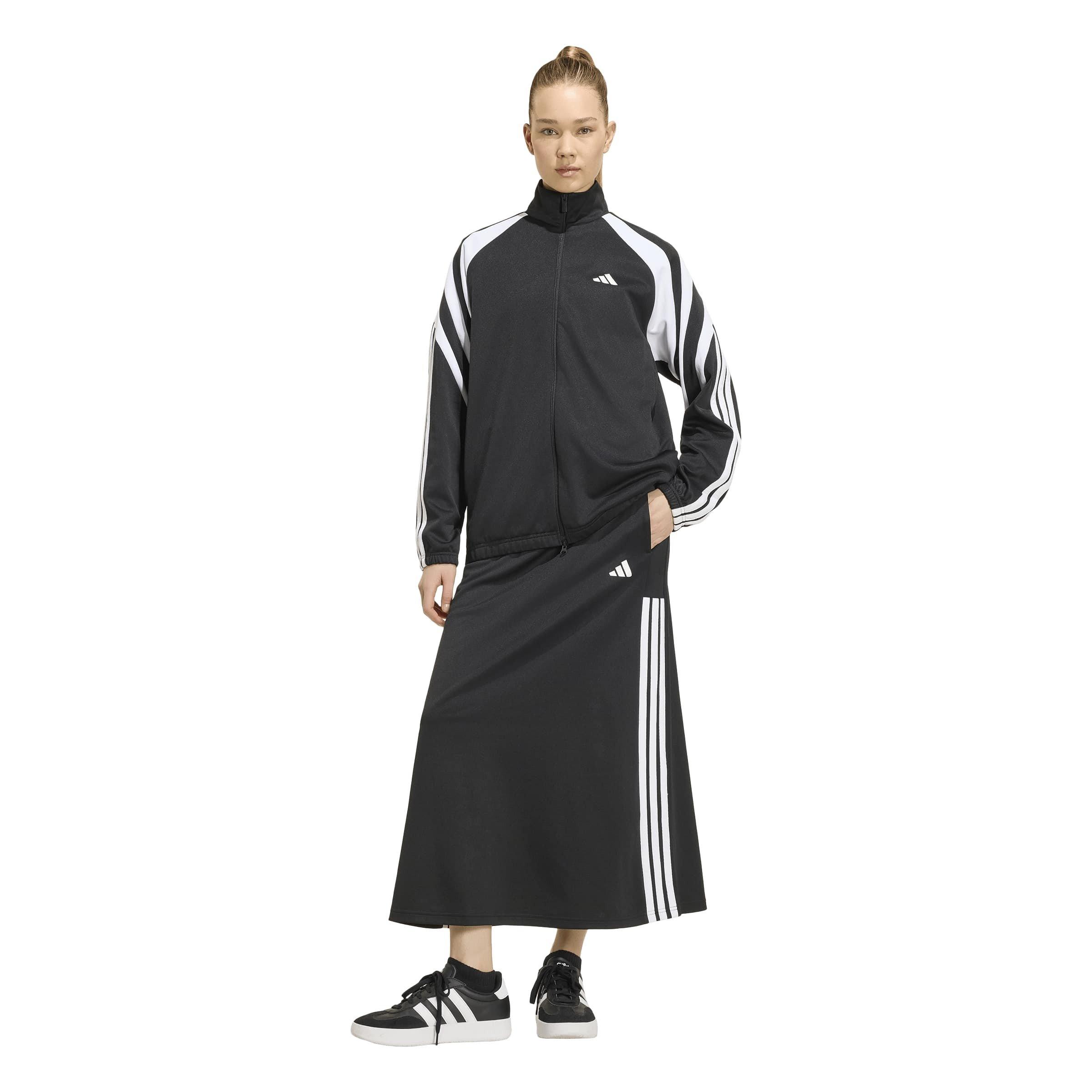 Black/White - adidas - Women's Tiro Cotton Midi Skirt - 6