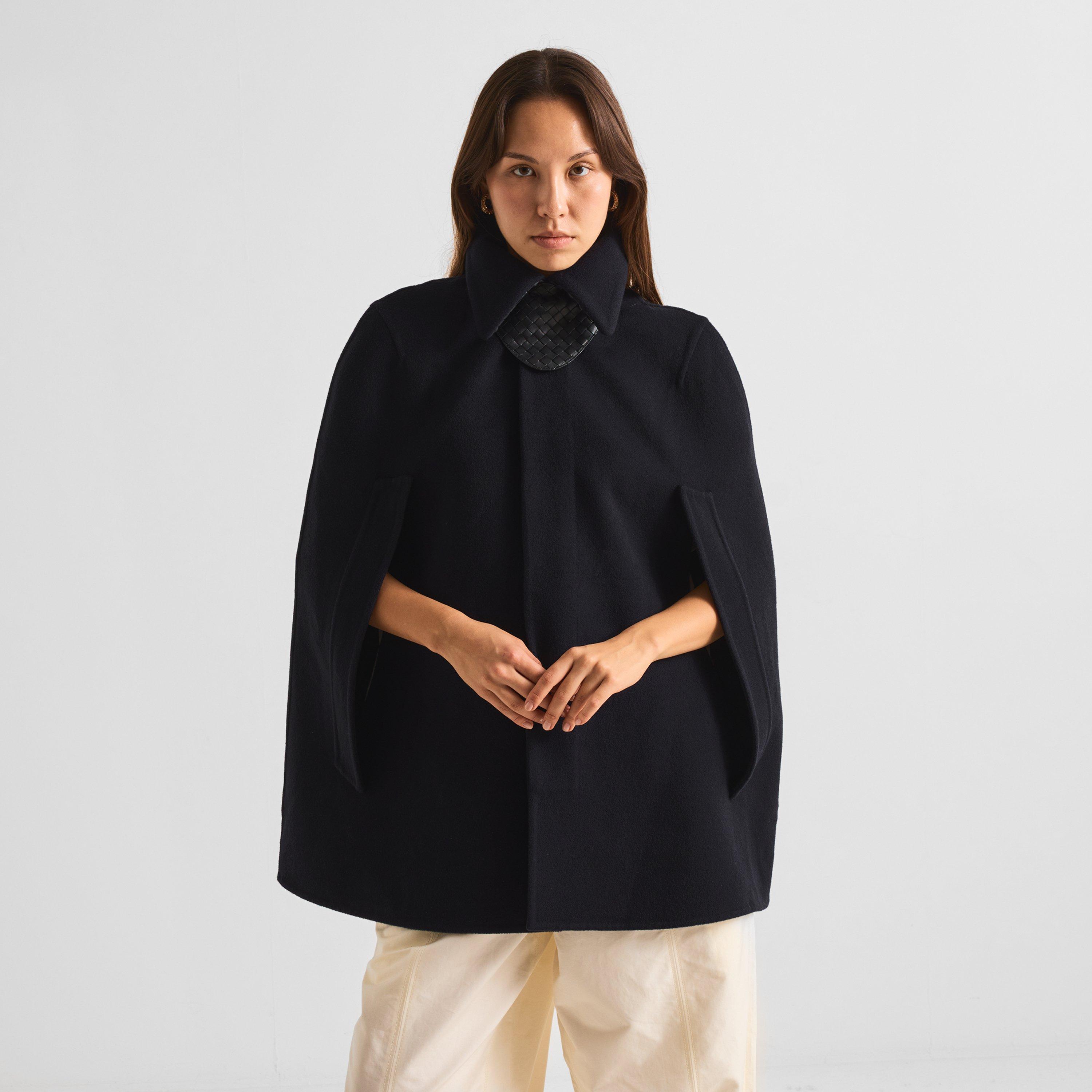 Midnight Blue - Bottega Veneta - Women's Wool Cape - 3