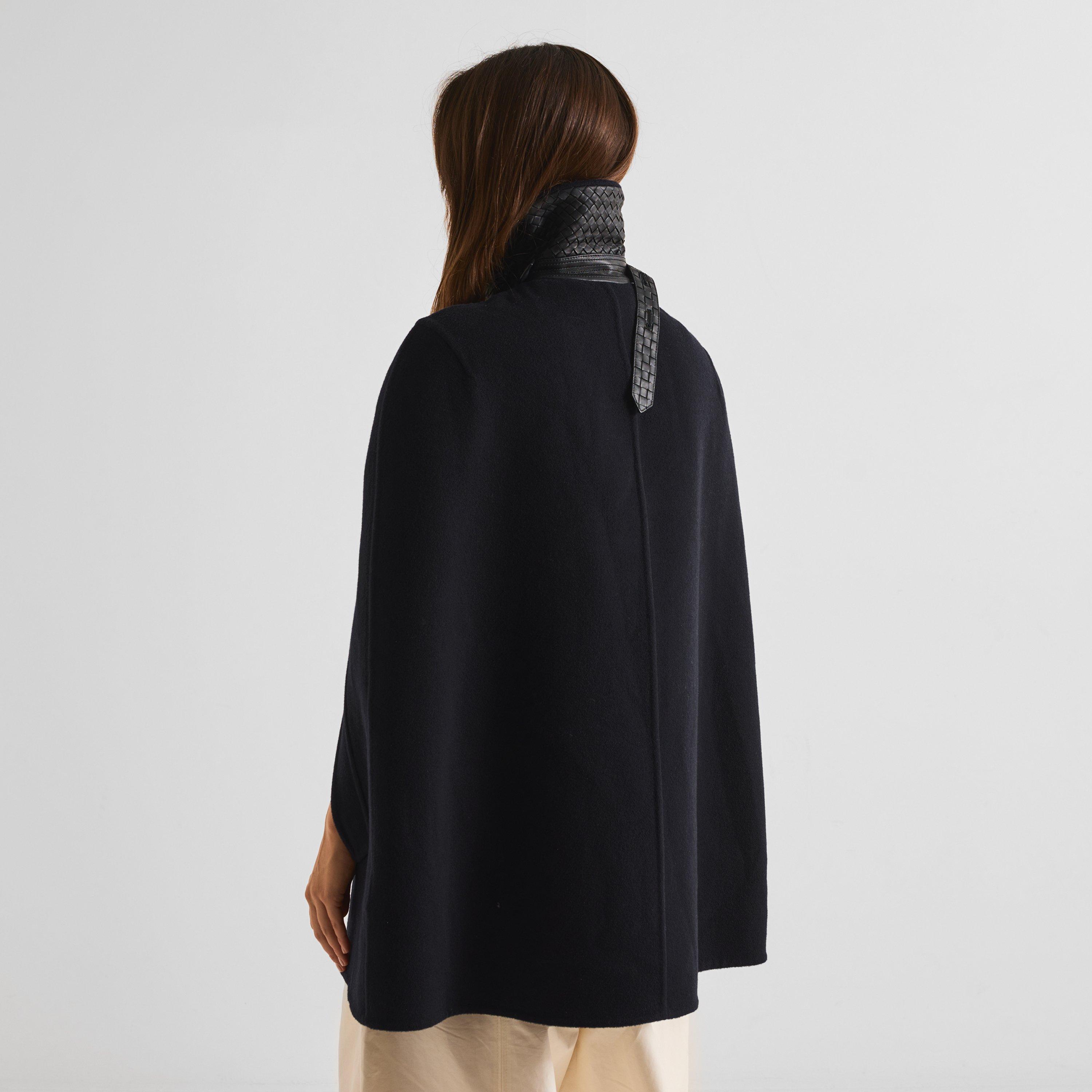 Midnight Blue - Bottega Veneta - Women's Wool Cape - 4