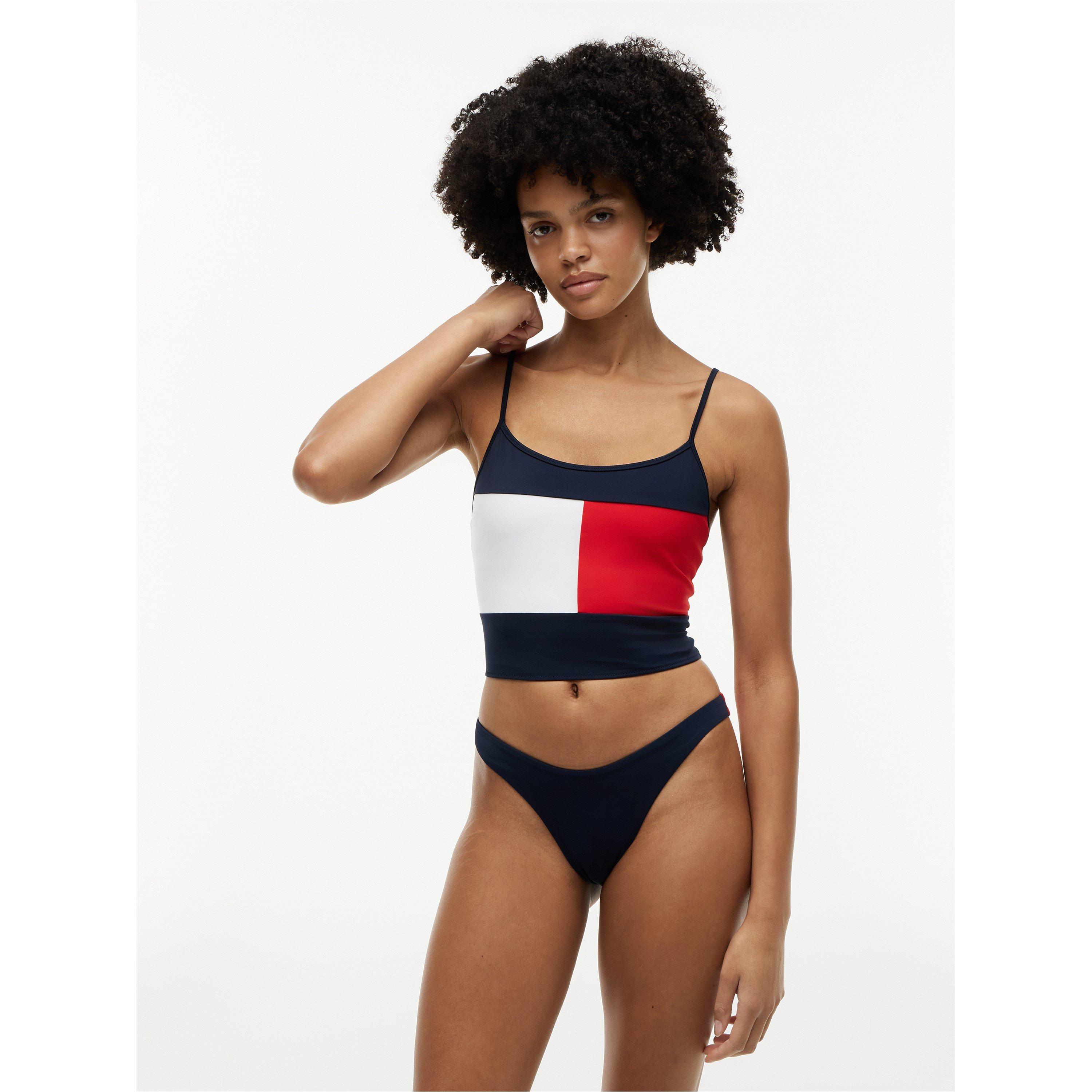 Dunkle Nacht Marineblau - Tommy Hilfiger - Women's Plunge Tankini - 3