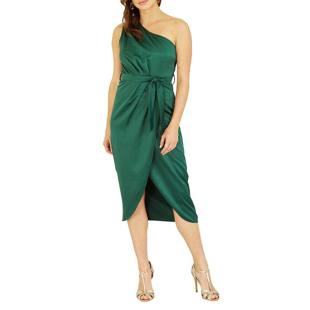 Green - Mela London - Women's Satin Wrap Dress - 2
