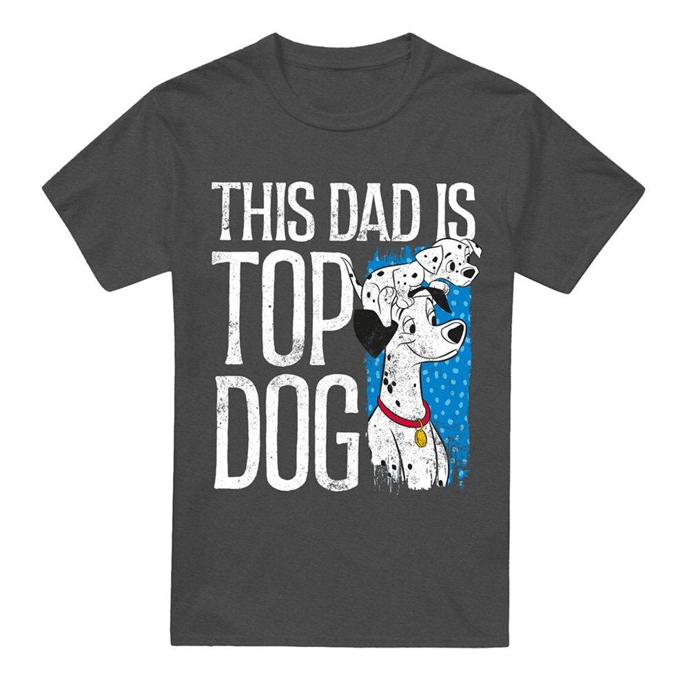 Dark Grey - Disney - 101 Dalmatians This Dad Is Top Dog T-Shirt Dark H - 4