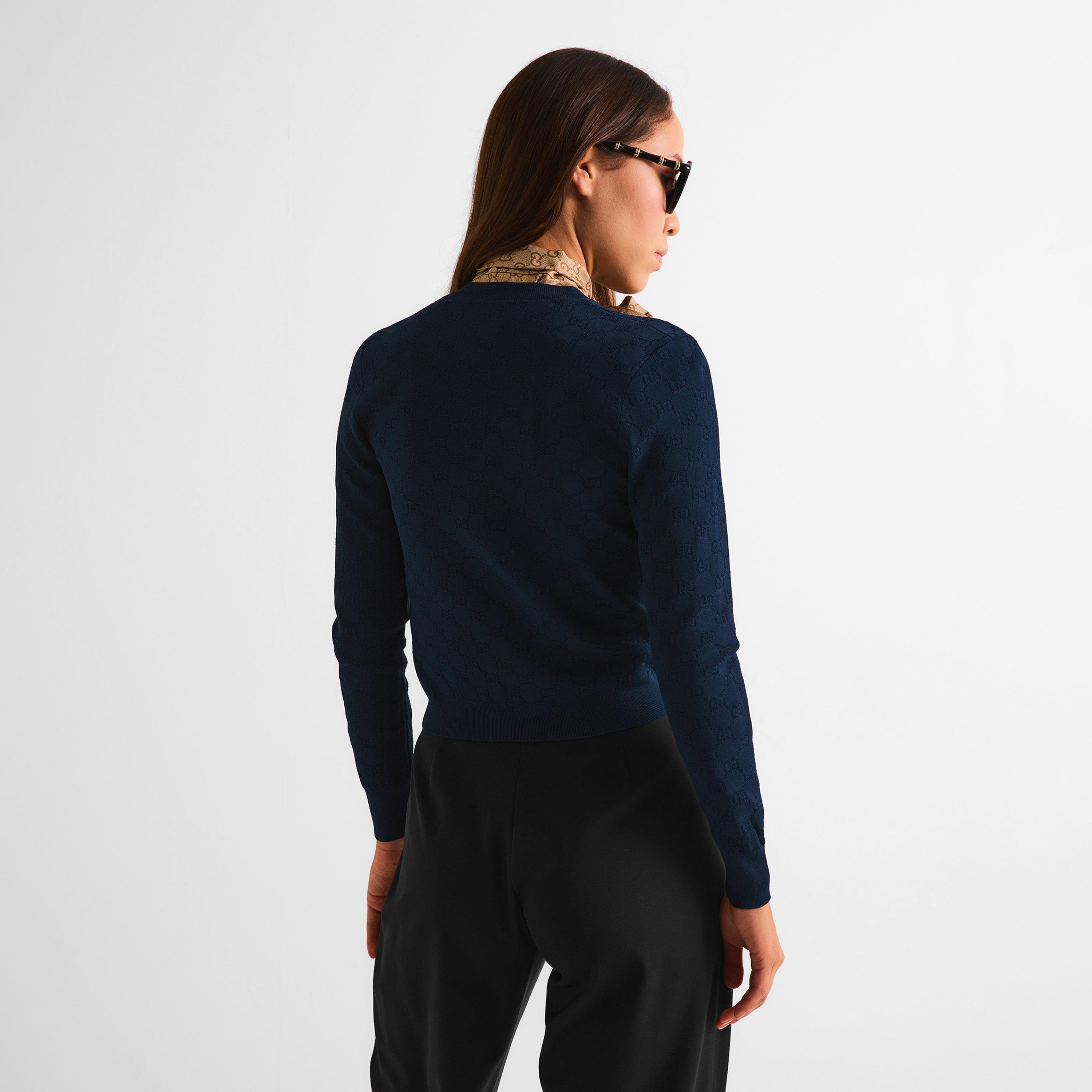 Navy - Gucci - Gucci Knitwear Tops Ld63 - 4