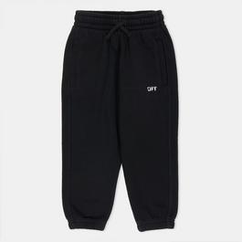 Off White Kids Closed Hem Fleece Jogging Bottoms