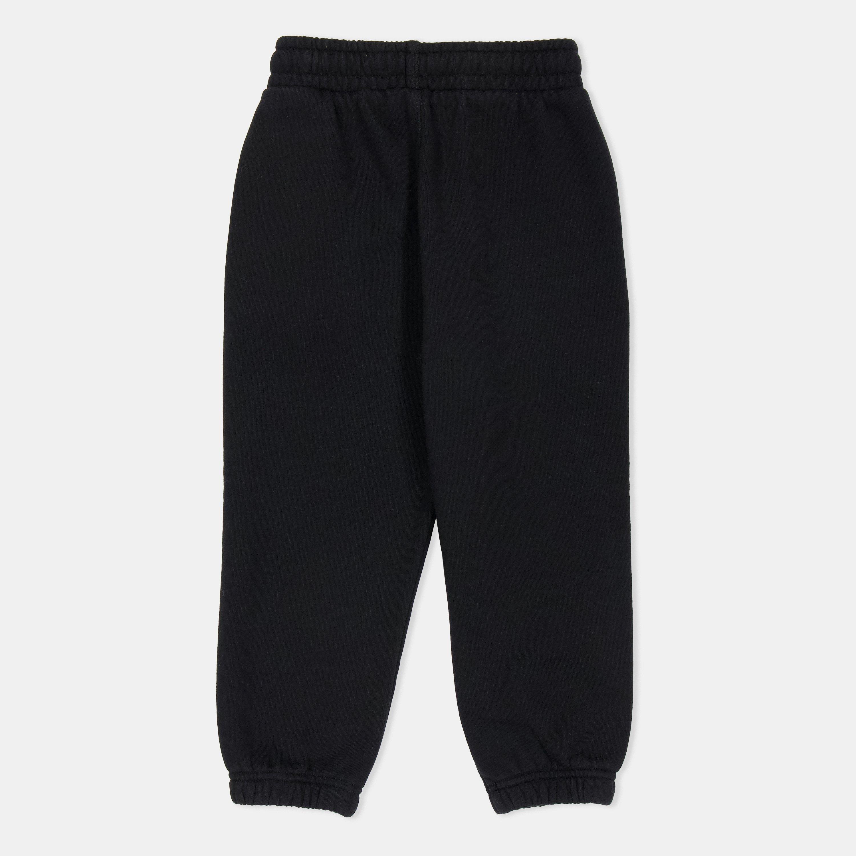 Black/White - Off White - Kids Closed Hem Fleece Jogging Bottoms - 2