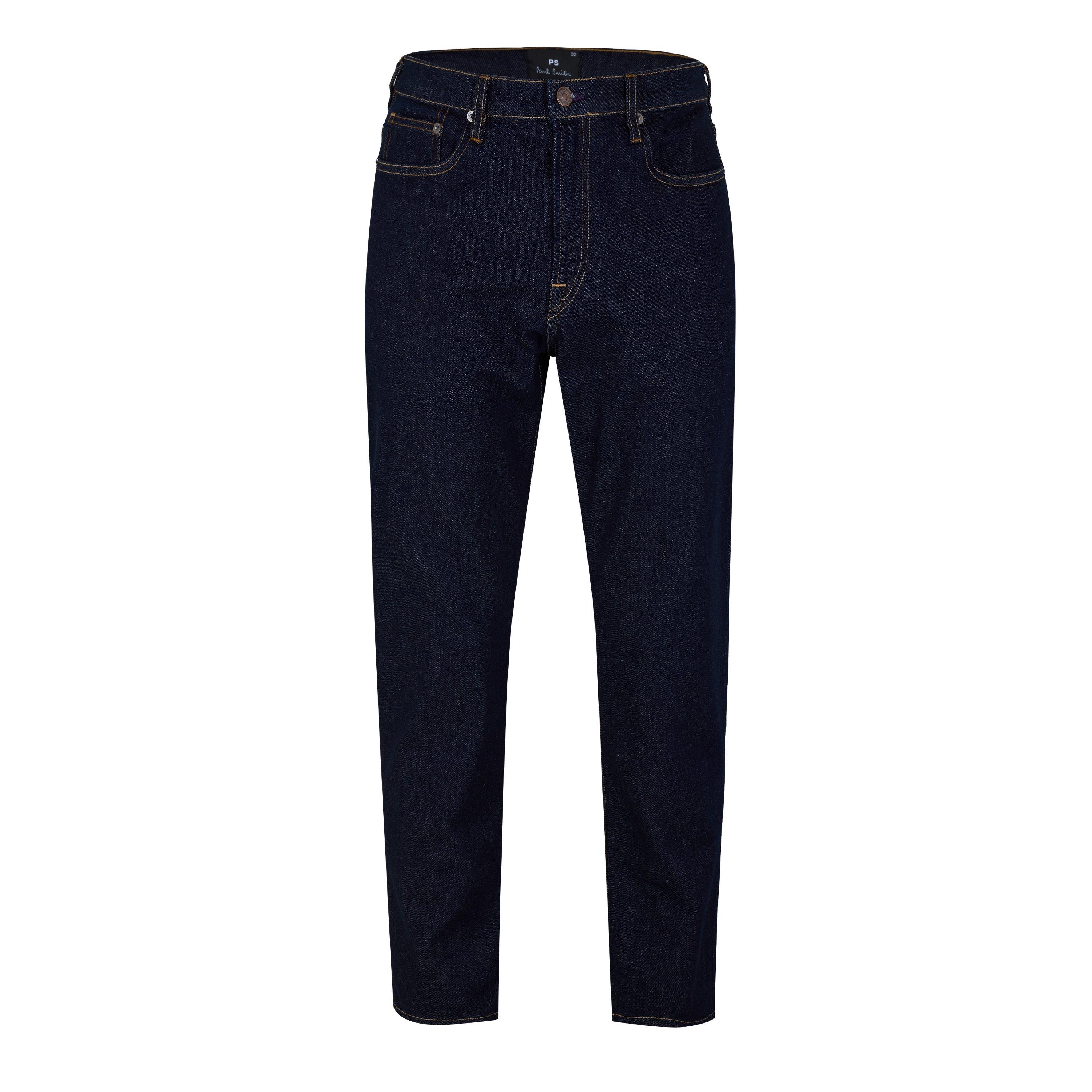 Rinse Blue - PS Paul Smith - Men's Relaxed Cotton Tapered Jeans - 1