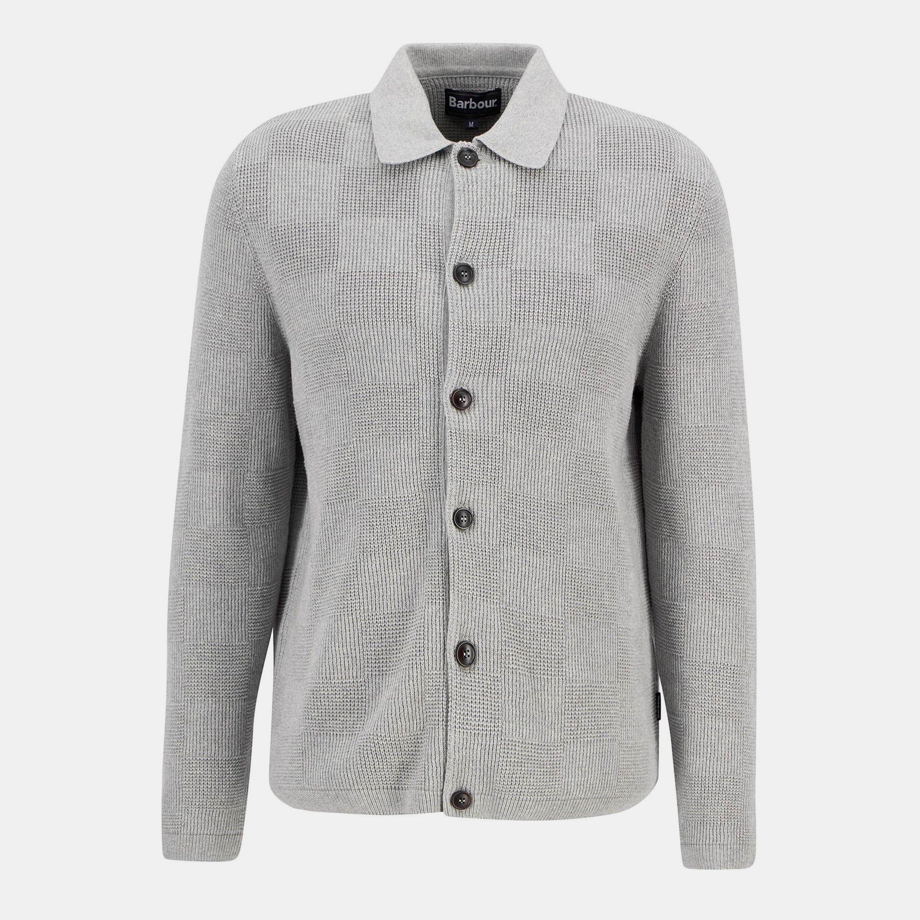 Barbour Men's Falton Cardigan - Grey Marl Gy52 - S