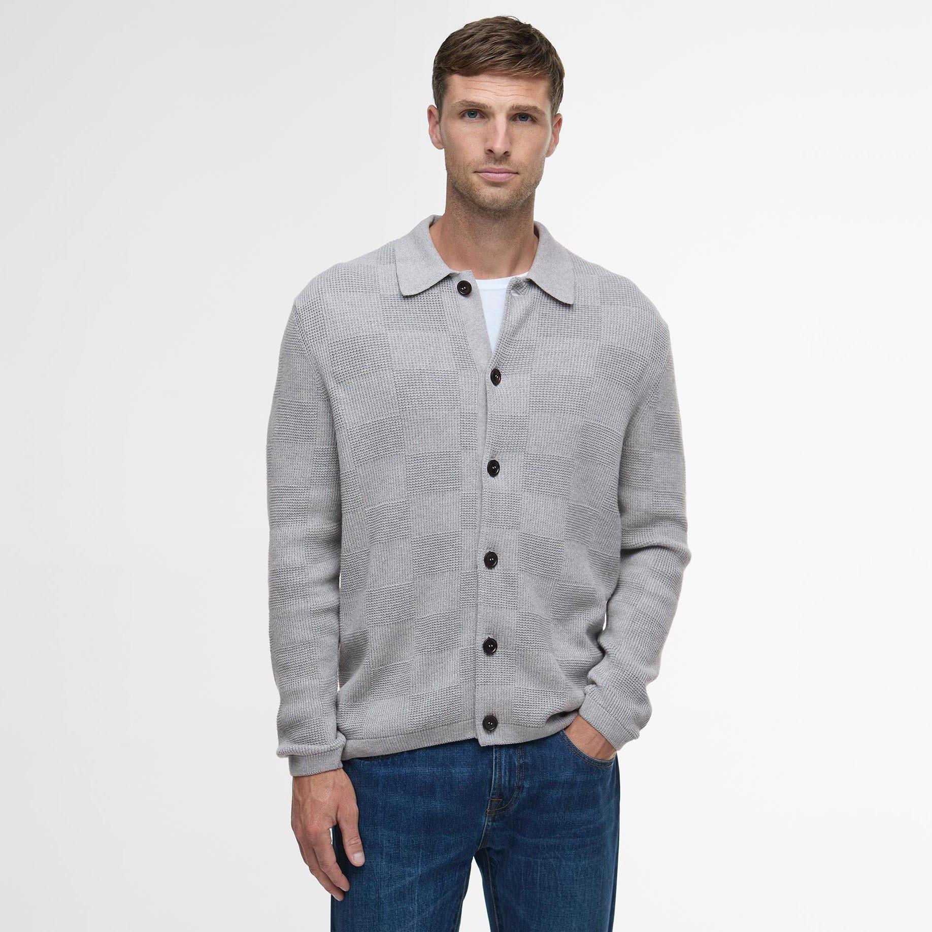 Grey Marl GY52 - Barbour - Mens Falton Cardigan - 2