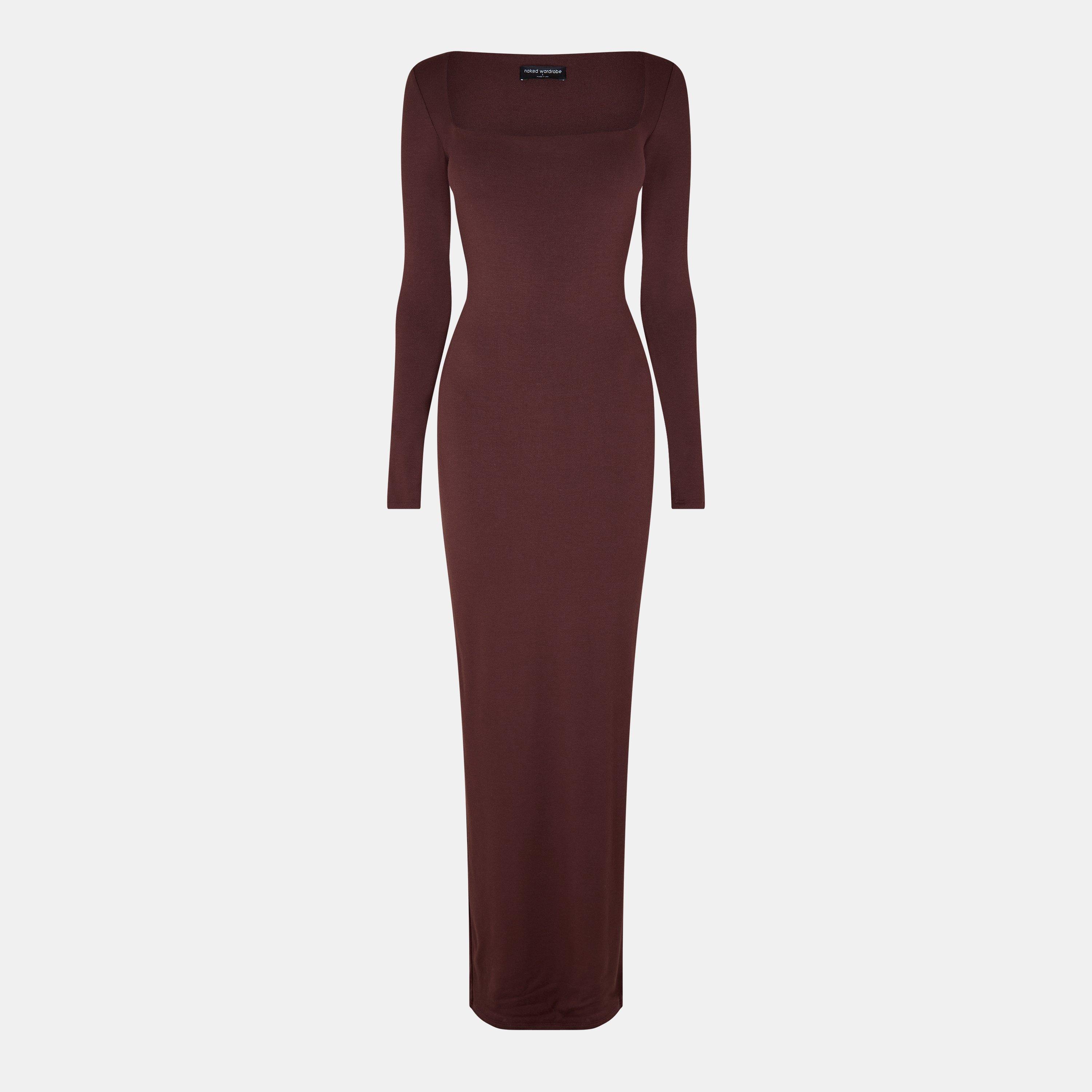 Naked Wardrobe Square Neck Sculpt Maxi Dress | Flannels