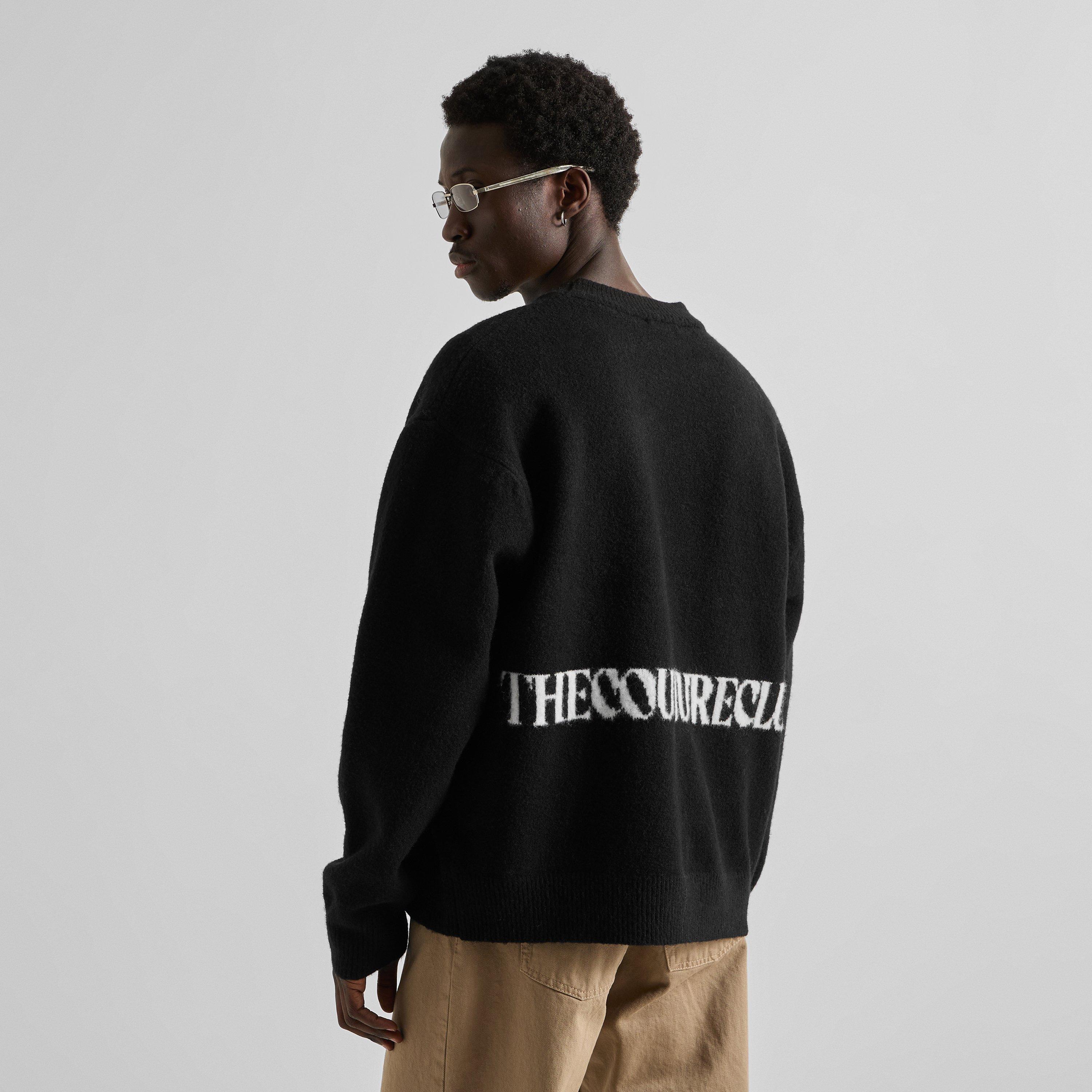 Black - The Couture Club - Men's Copy Crew-Neck Jumper - 4