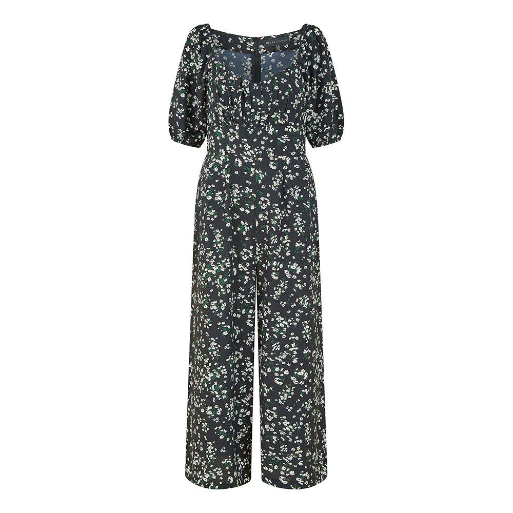 Mela London Women's Daisy Sweetheart Neckline Jumpsuit Black - 8 (XS)