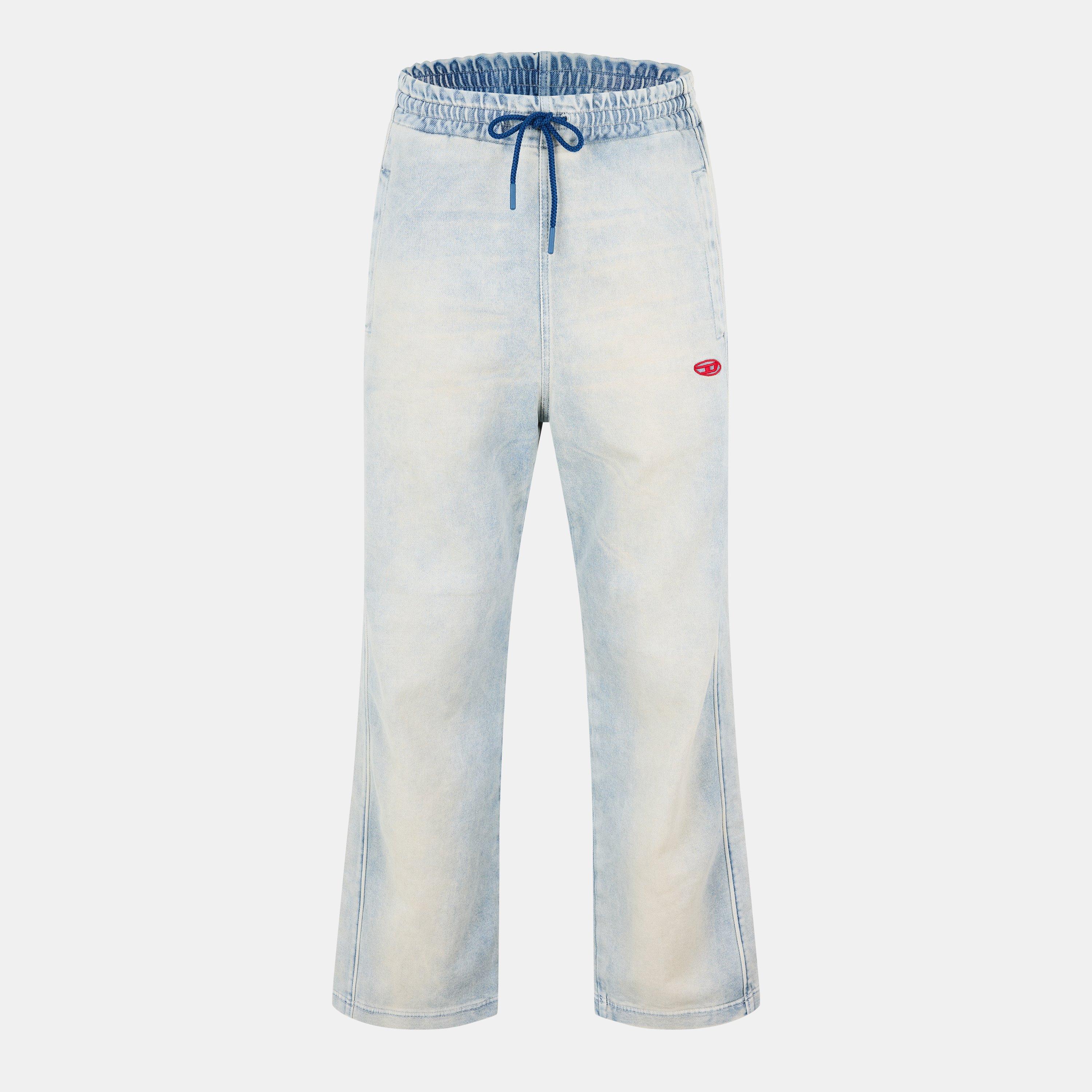 Blue Denim - Diesel - Unisex Adults Wide Leg Jeans - 1