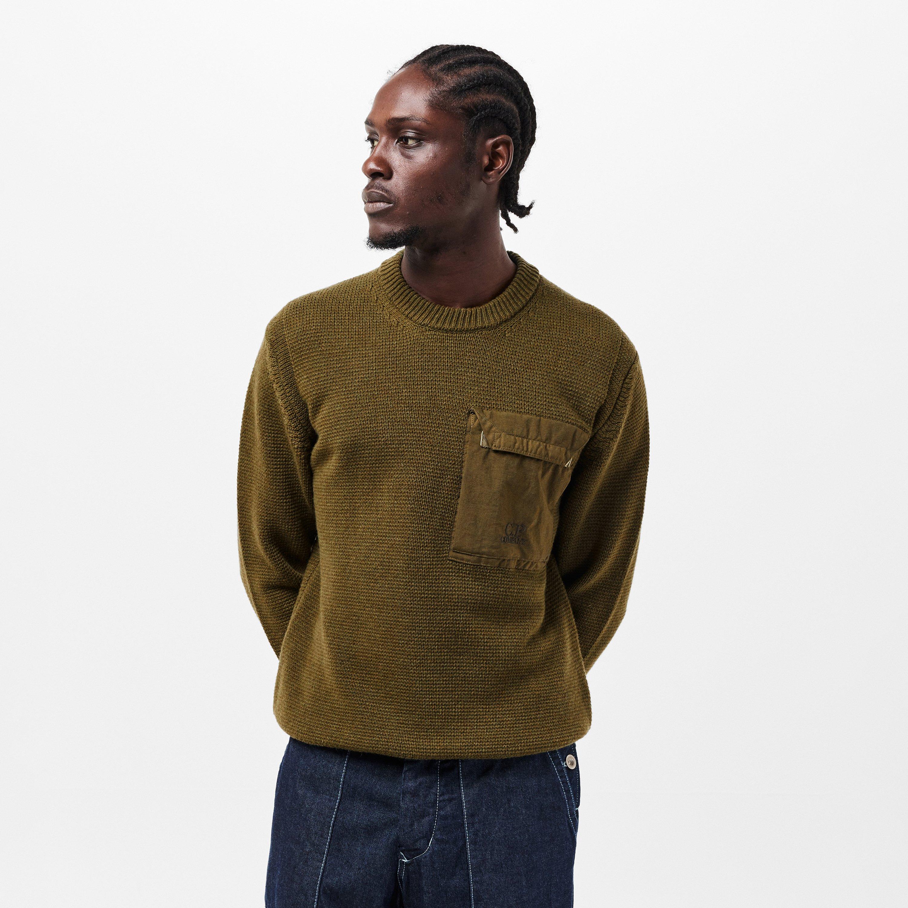 Capers 652 - CP Company - Men's Chest Pocket quarter Zip Knitted Top - 3