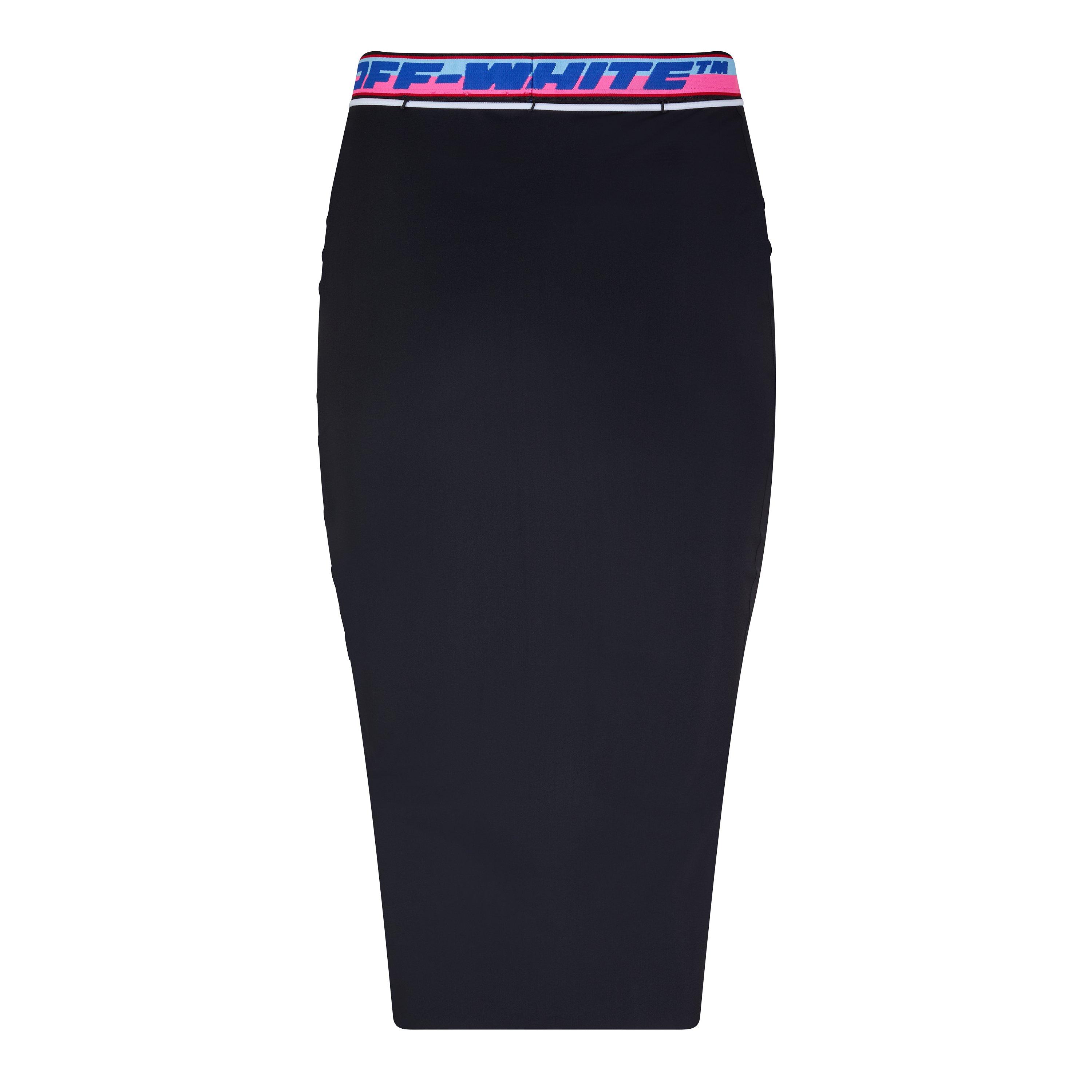 Off-White Gotta Patti Solid Rayon Skirt