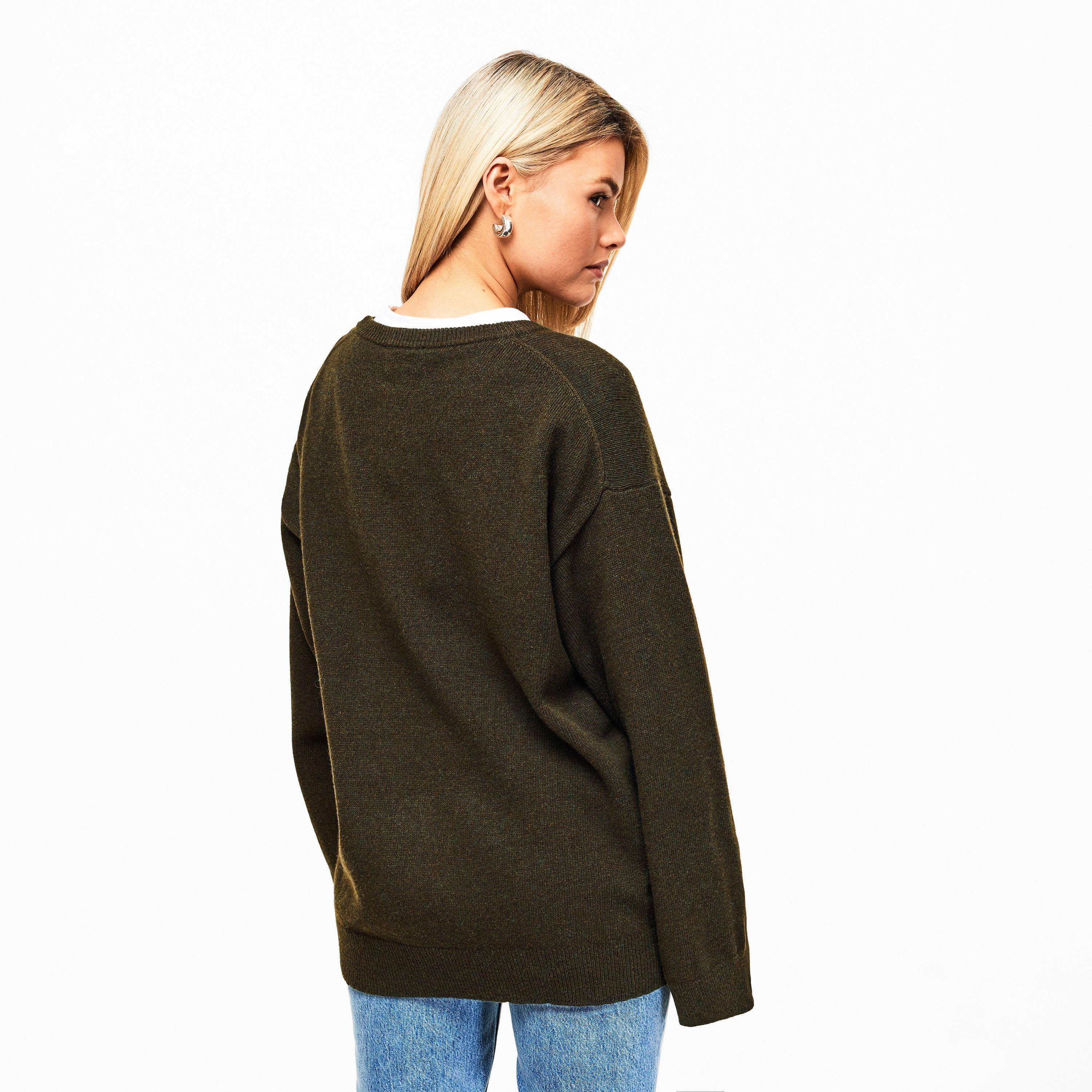 Kalamata - Ganni - Women's Oversized Knitted Crew Neck Jumper - 4