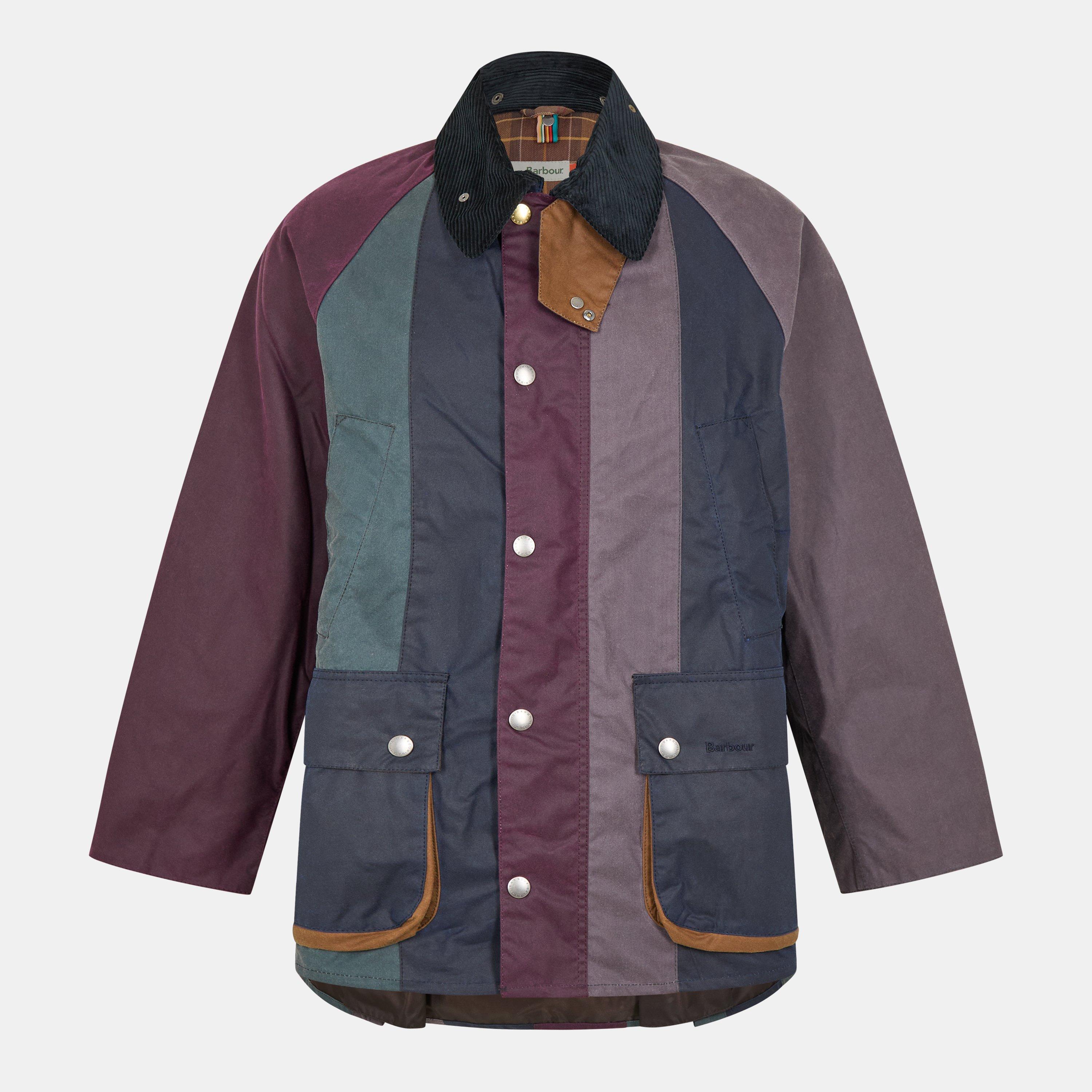 Stripe MI11 - Paul Smith X Barbour - Men's Bedale Striped Oversized Waxed Wax Jacket - 1