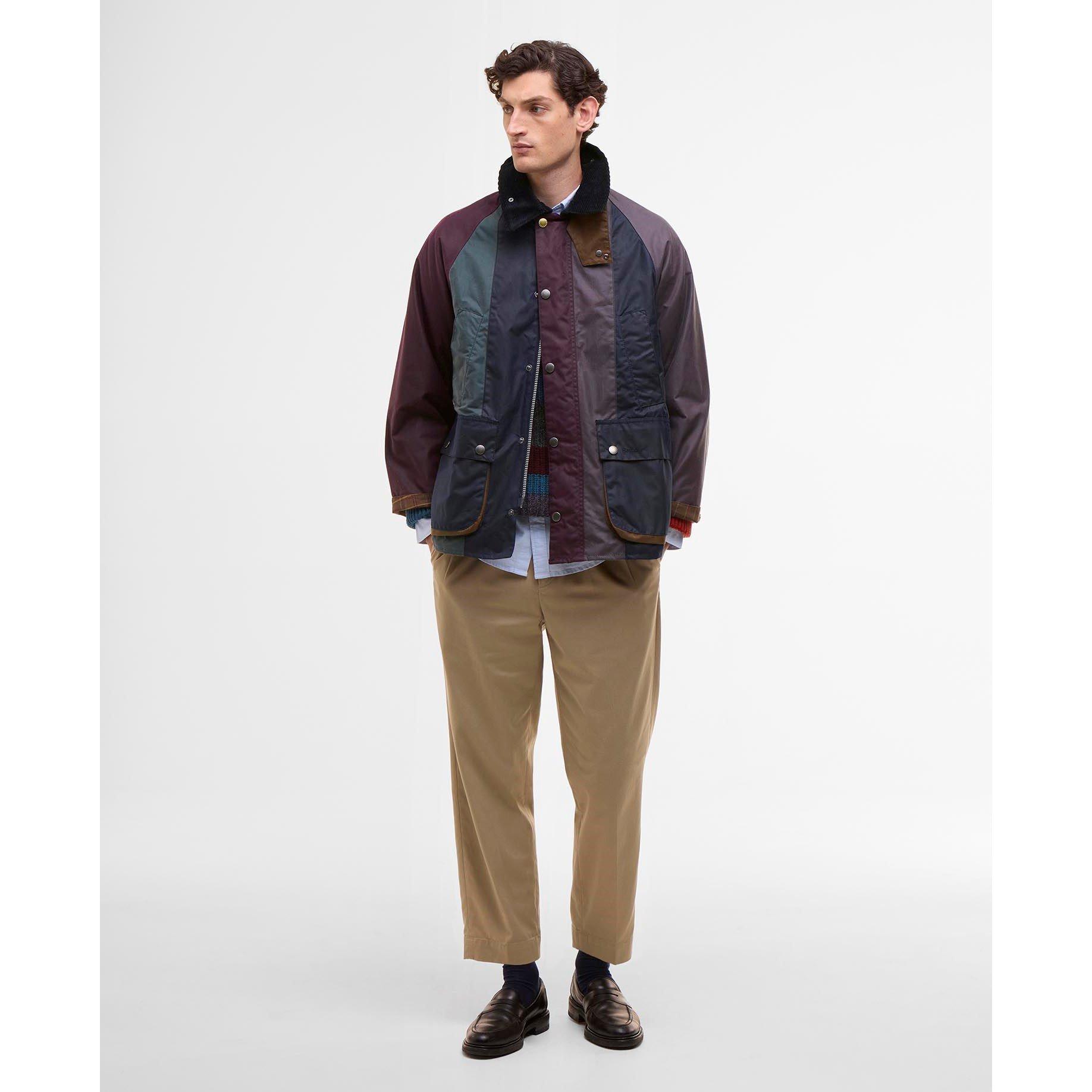 Stripe MI11 - Paul Smith X Barbour - Men's Bedale Striped Oversized Waxed Wax Jacket - 3