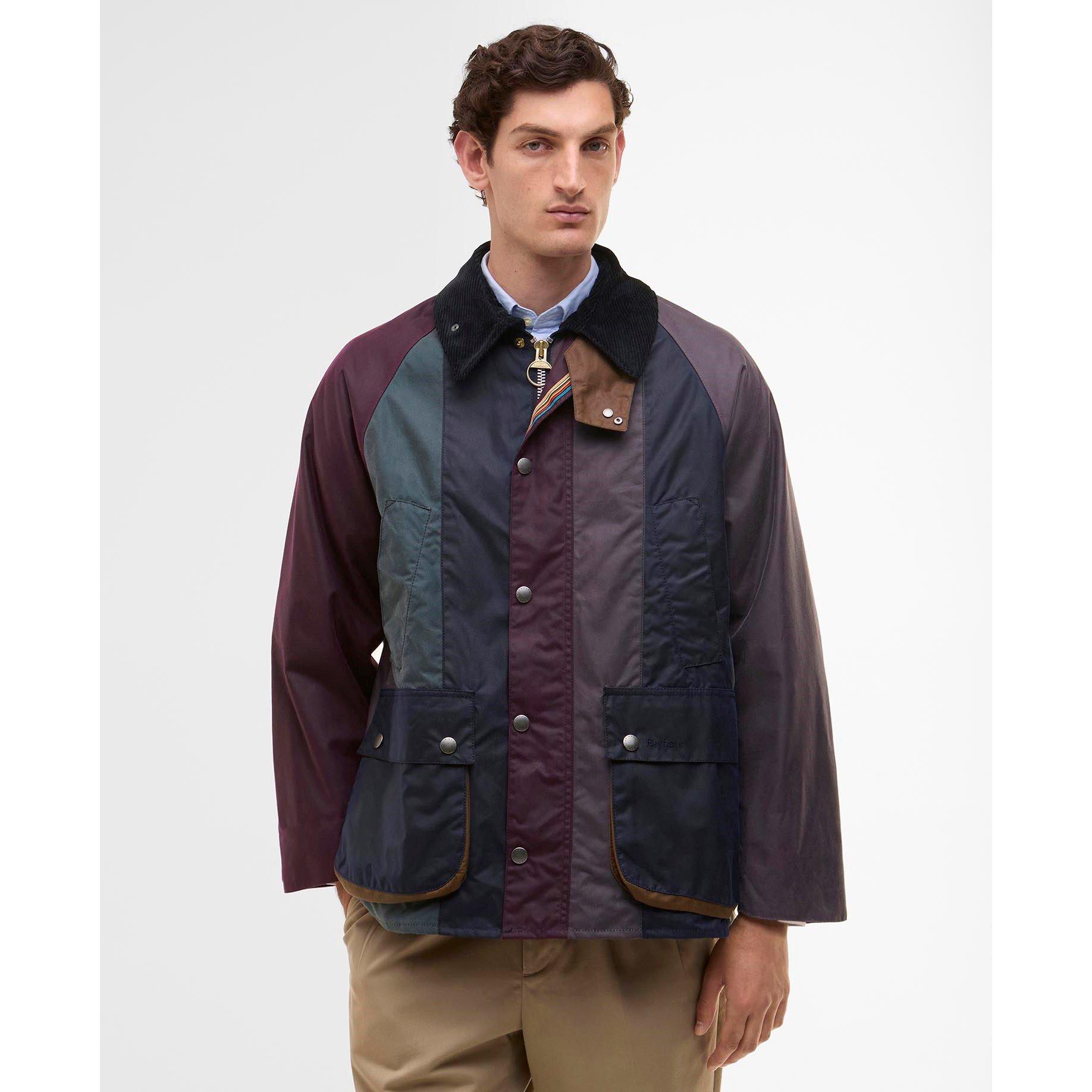 Stripe MI11 - Paul Smith X Barbour - Men's Bedale Striped Oversized Waxed Wax Jacket - 5