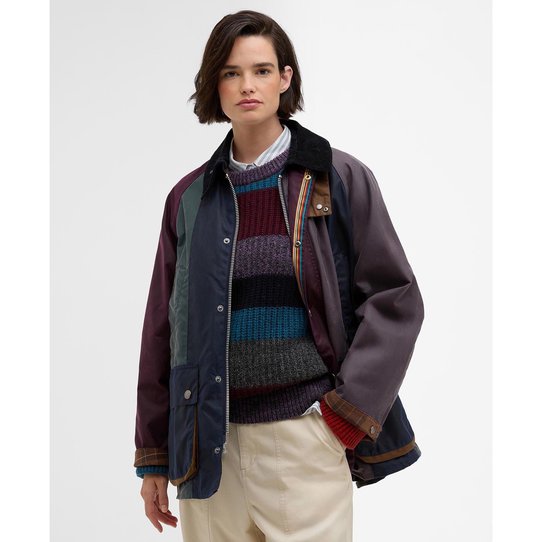Stripe MI11 - Paul Smith X Barbour - Men's Bedale Striped Oversized Waxed Wax Jacket - 6