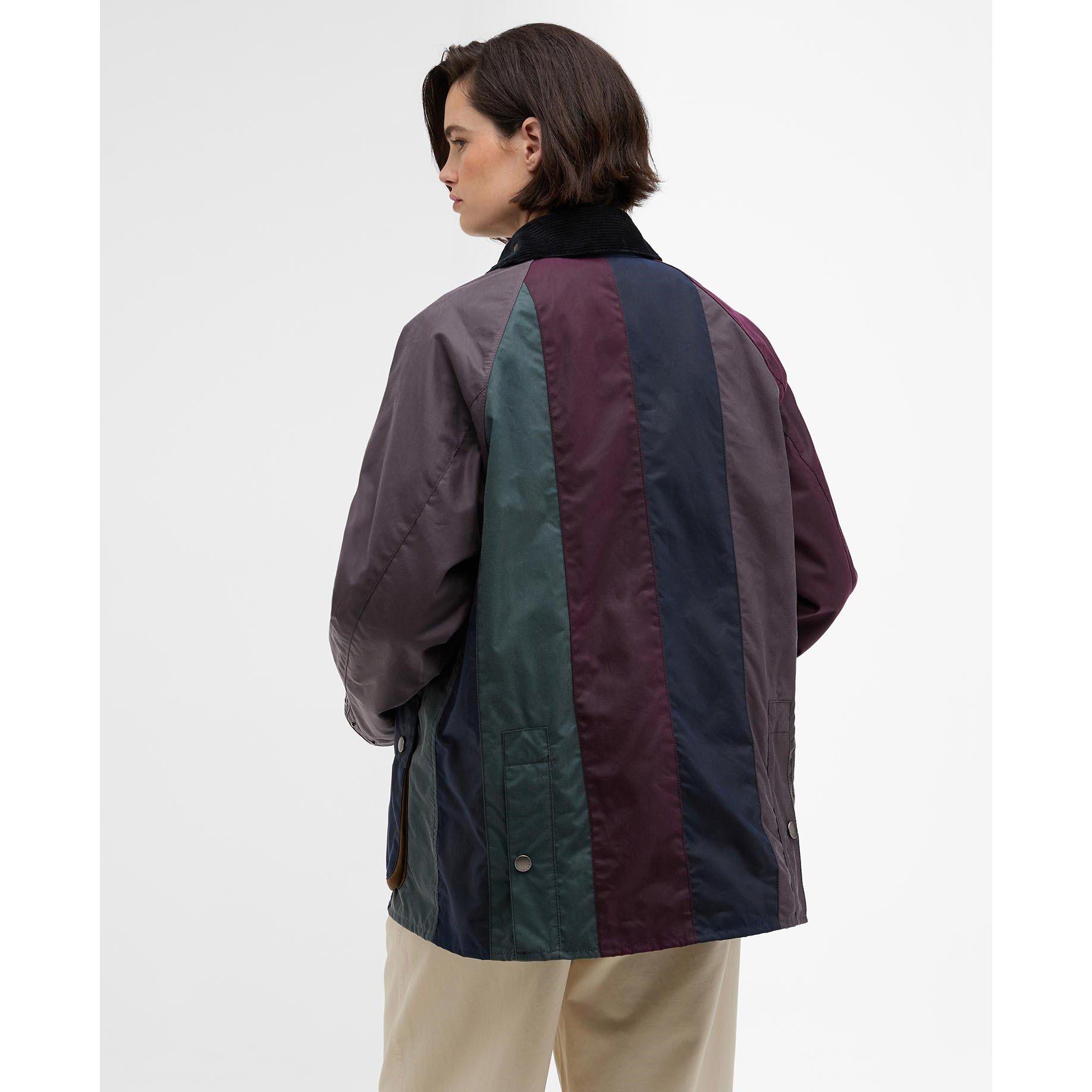 Stripe MI11 - Paul Smith X Barbour - Men's Bedale Striped Oversized Waxed Wax Jacket - 8