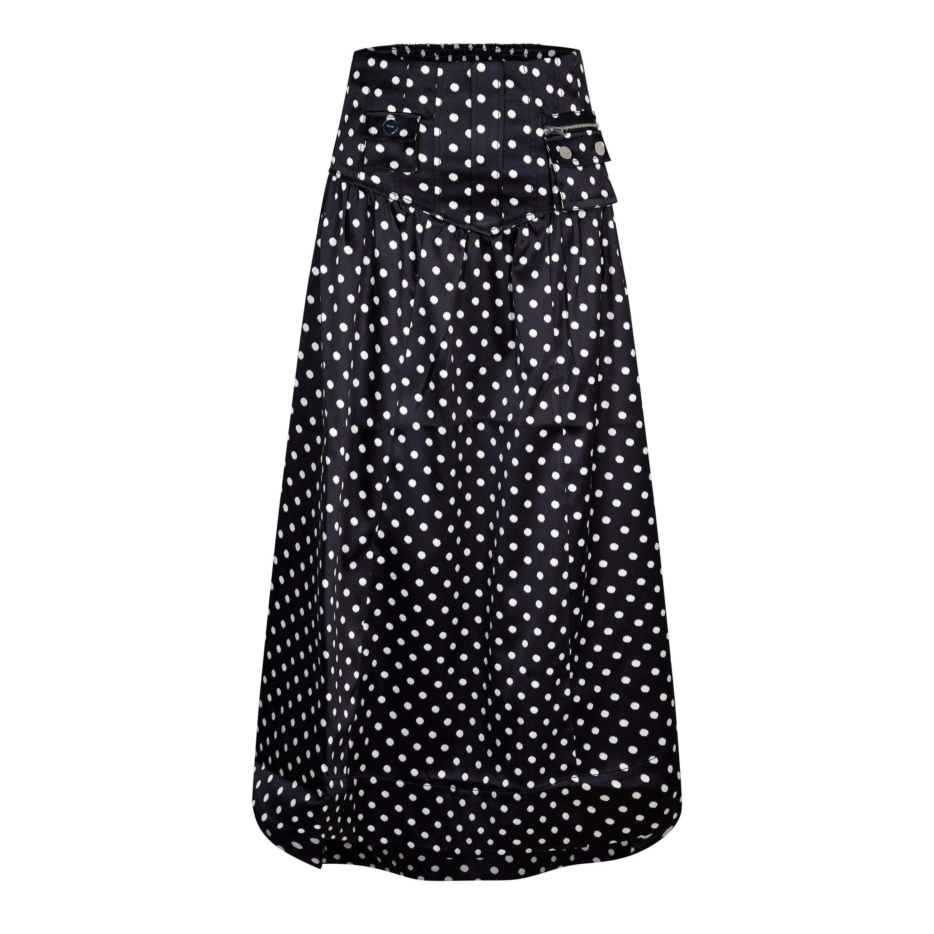 Black - Ganni - Ganni Polka Skirt Ld61 - 1