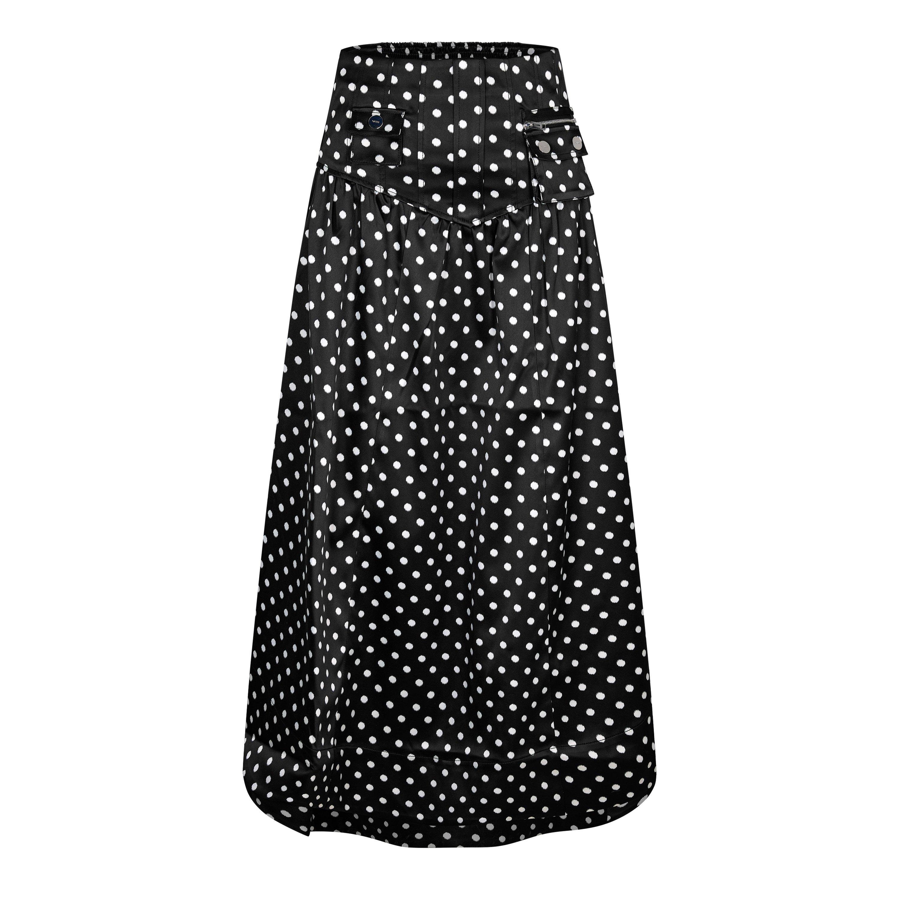 Ganni Ganni Polka Skirt Ld61 - Black - Size 10 (36)