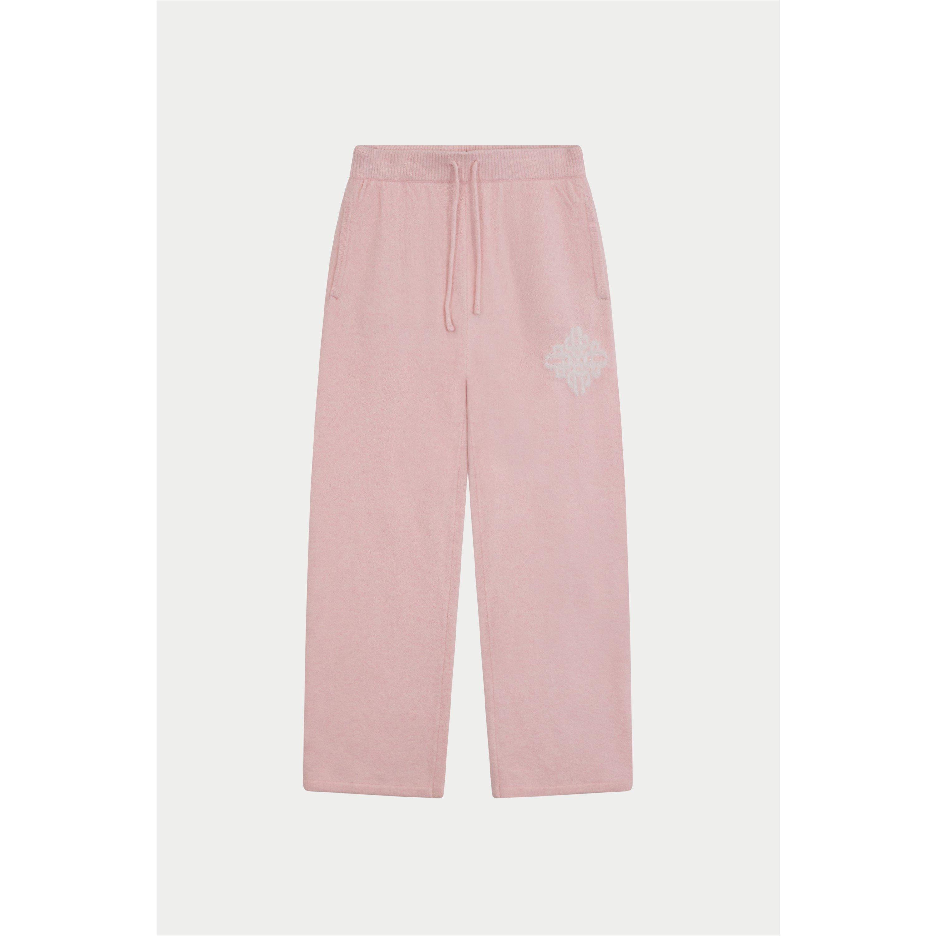The Couture Club Women's Fluffy Wool Chunky Knit Trousers - Pink - 12 (M)