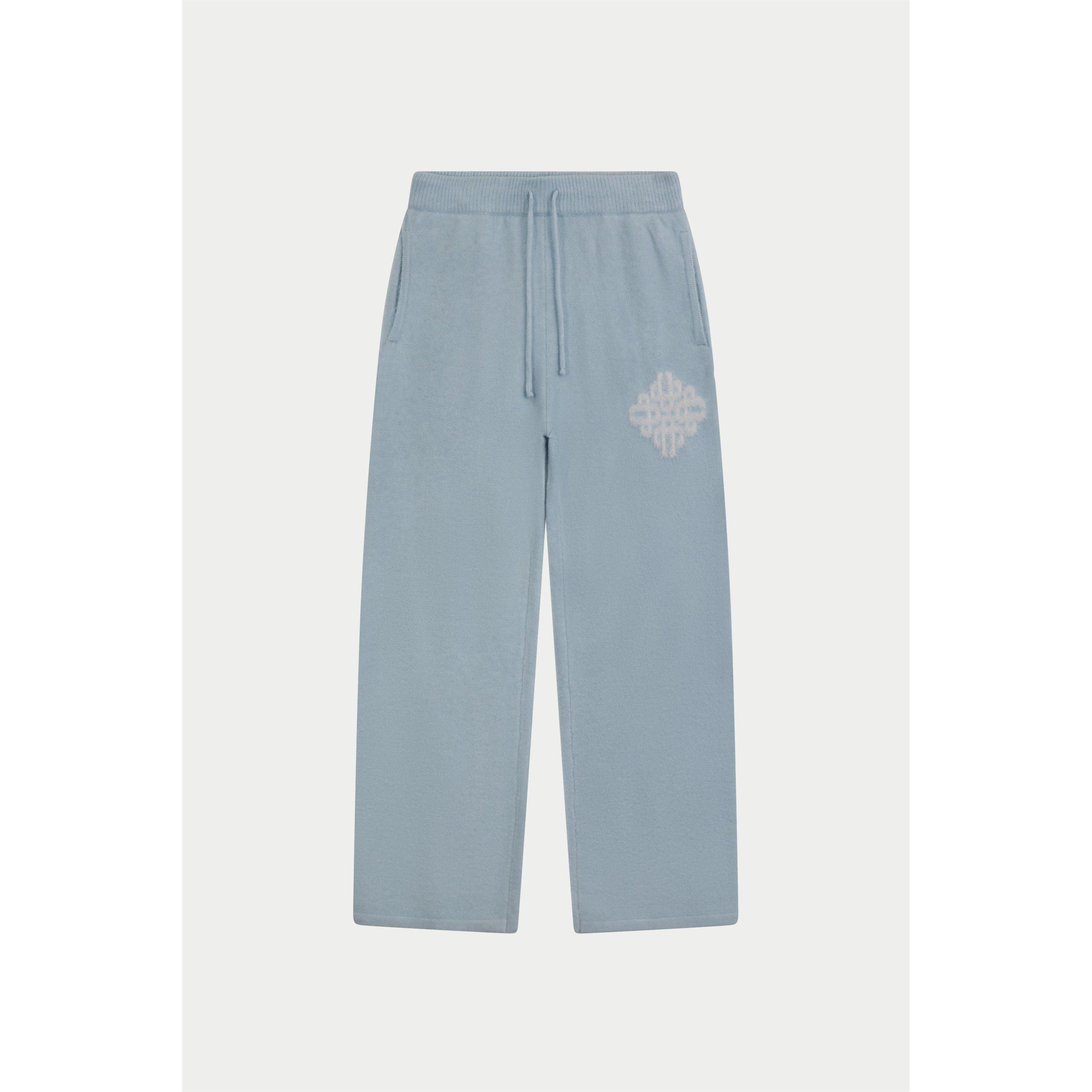 The Couture Club Women's Fluffy Wool Chunky Knit Trousers - Blue - 10 (S)