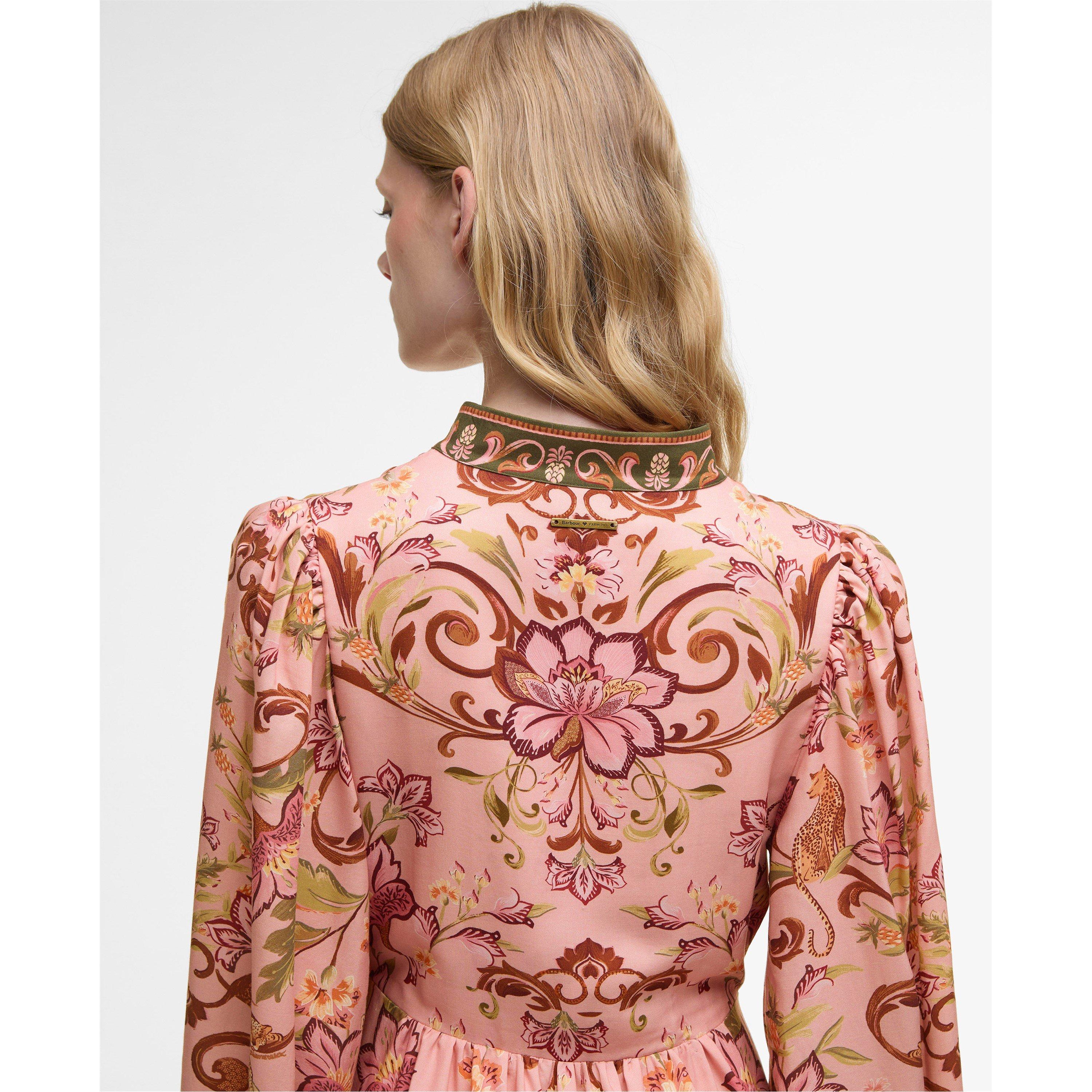 Tropical Print - Barbour x Farm Rio - x FARM Rio Alice Long Sleeve Maxi Dress - 5