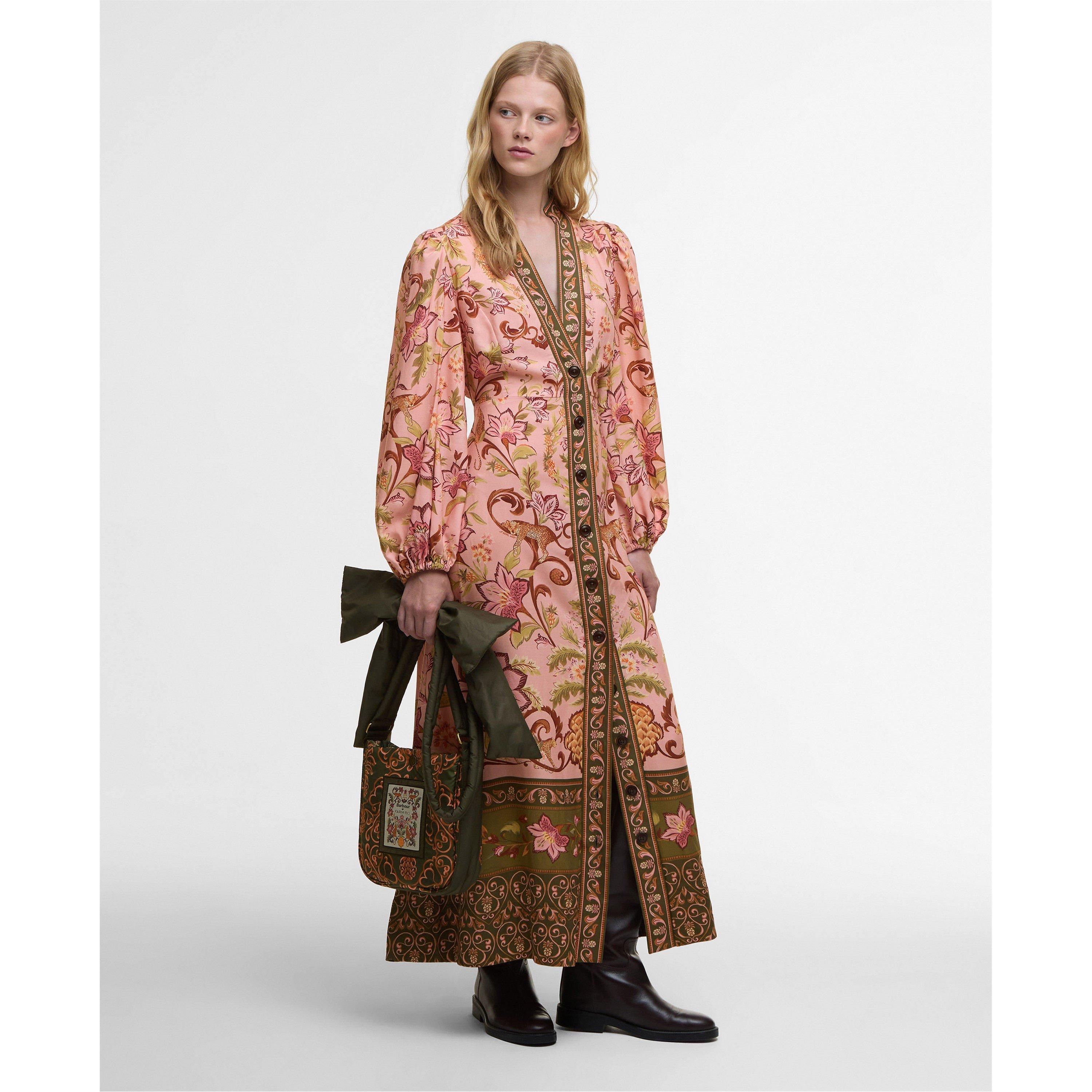 Tropical Print - Barbour x Farm Rio - x FARM Rio Alice Long Sleeve Maxi Dress - 6