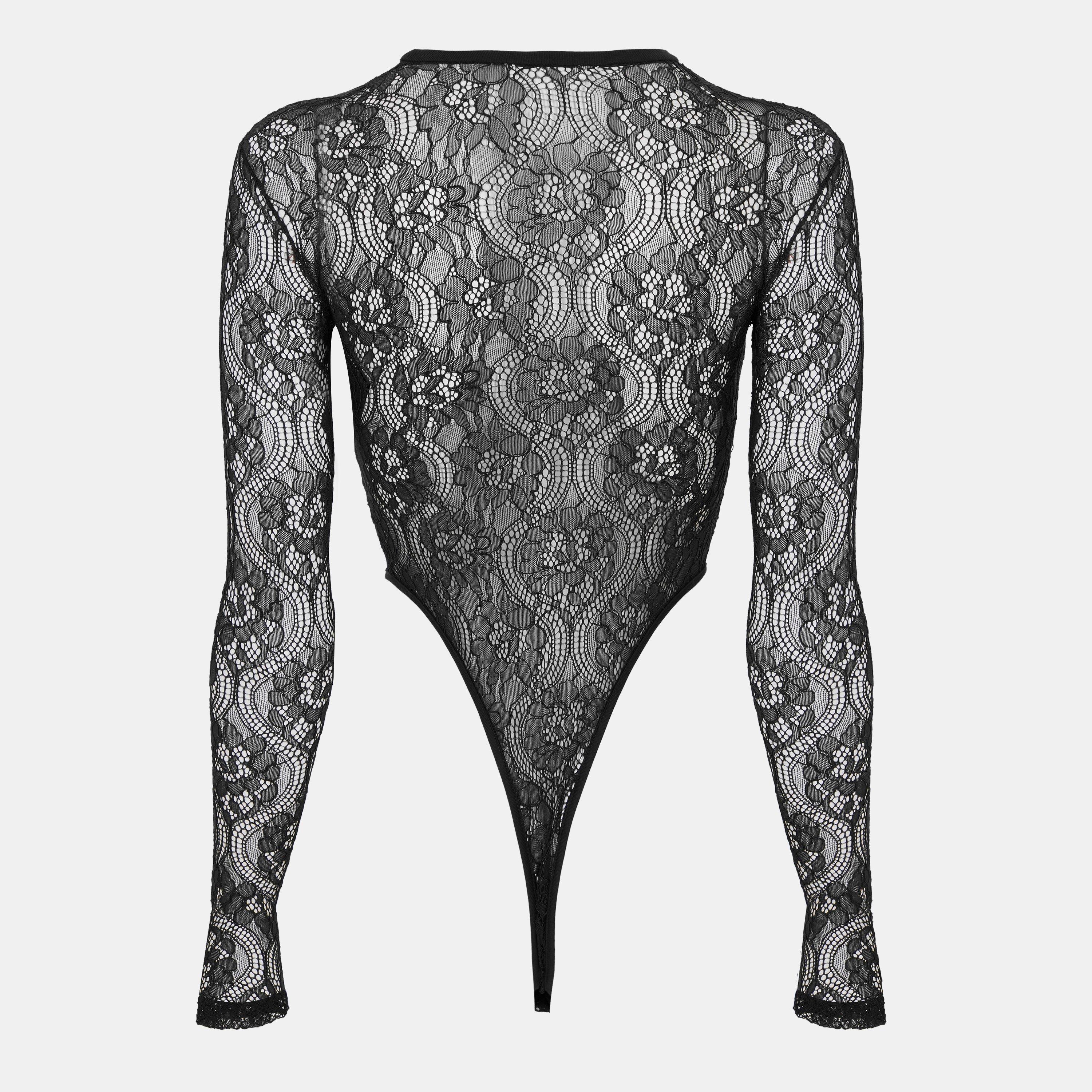Black - Palm Angels - Women's Lace Bodysuit - 2