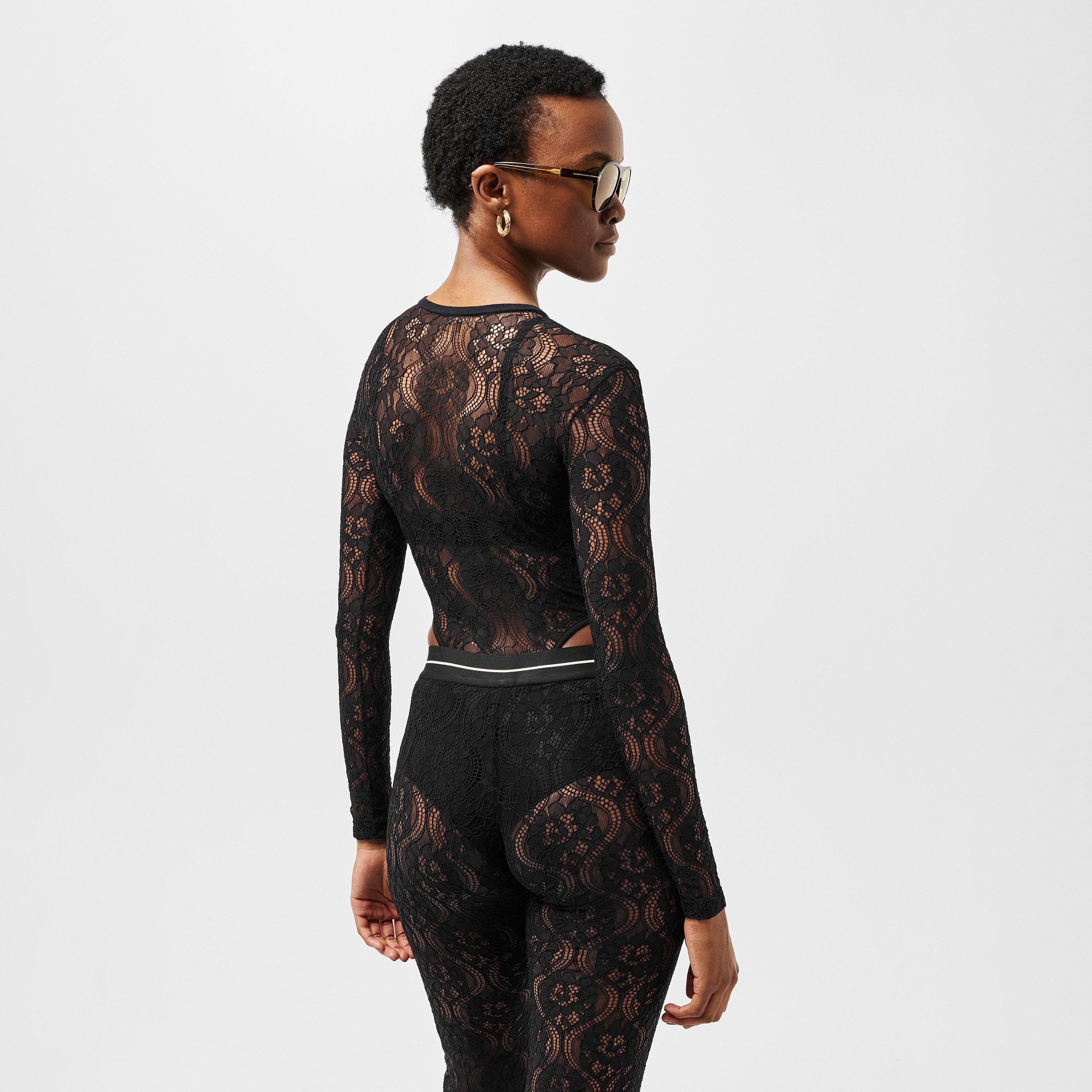Black - Palm Angels - Women's Lace Bodysuit - 4