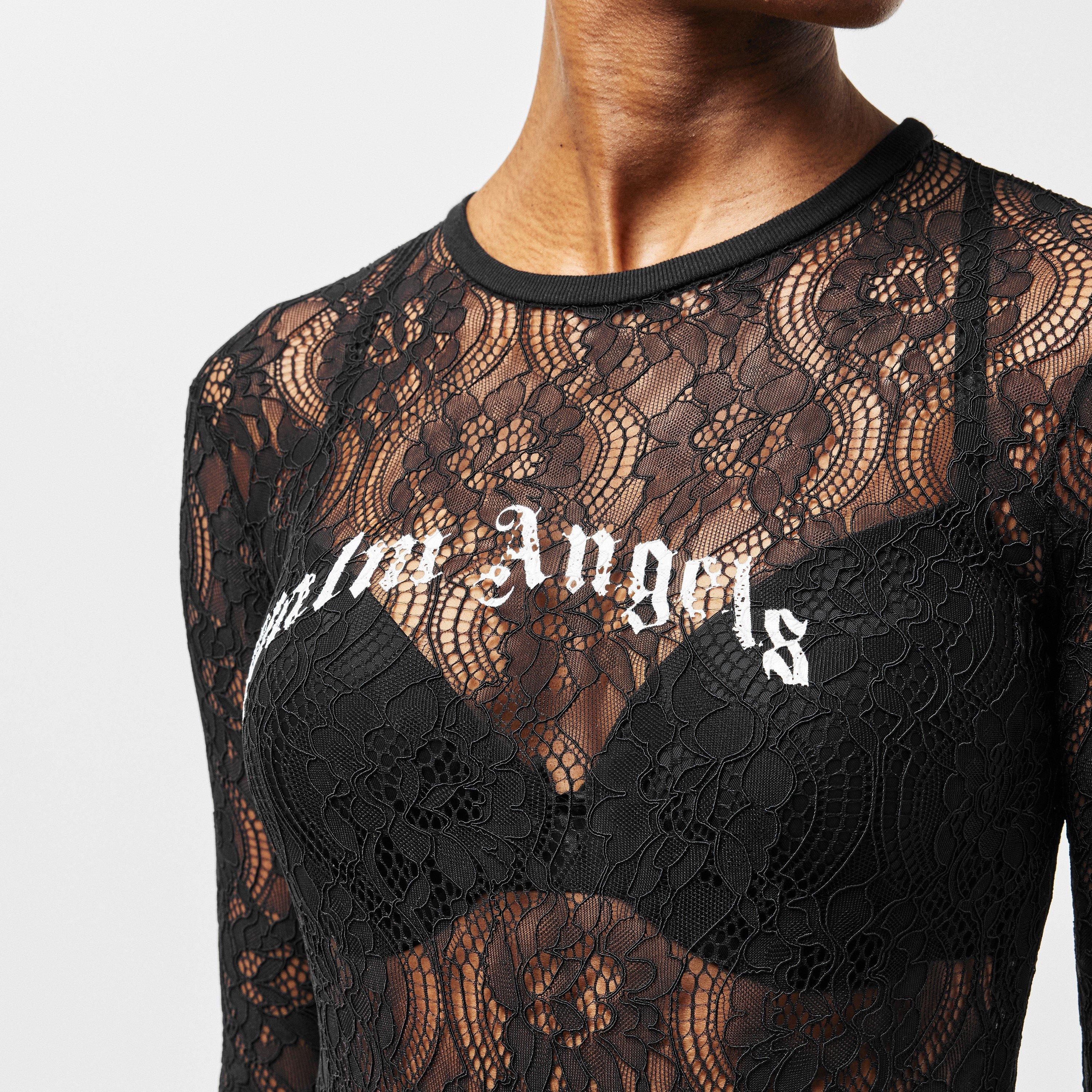 Black - Palm Angels - Women's Lace Bodysuit - 5