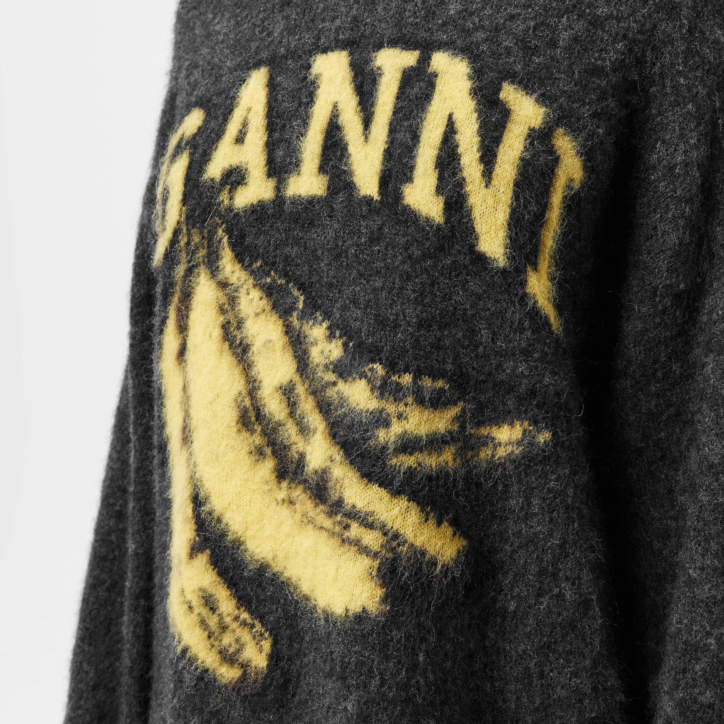 Phantom - Ganni - Women's Banana Wool Crew Neck Jumper - 5