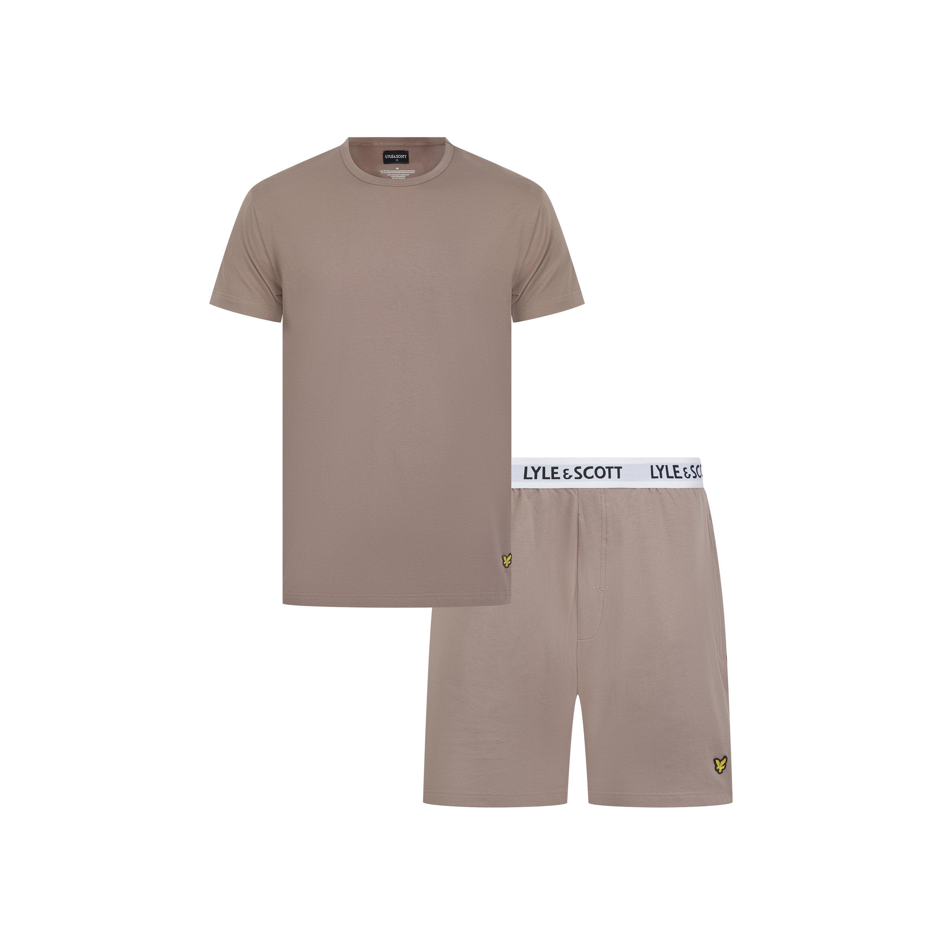 Lyle And Scott Men's Short Sleeve Pyjama Set - Driftwood - XL