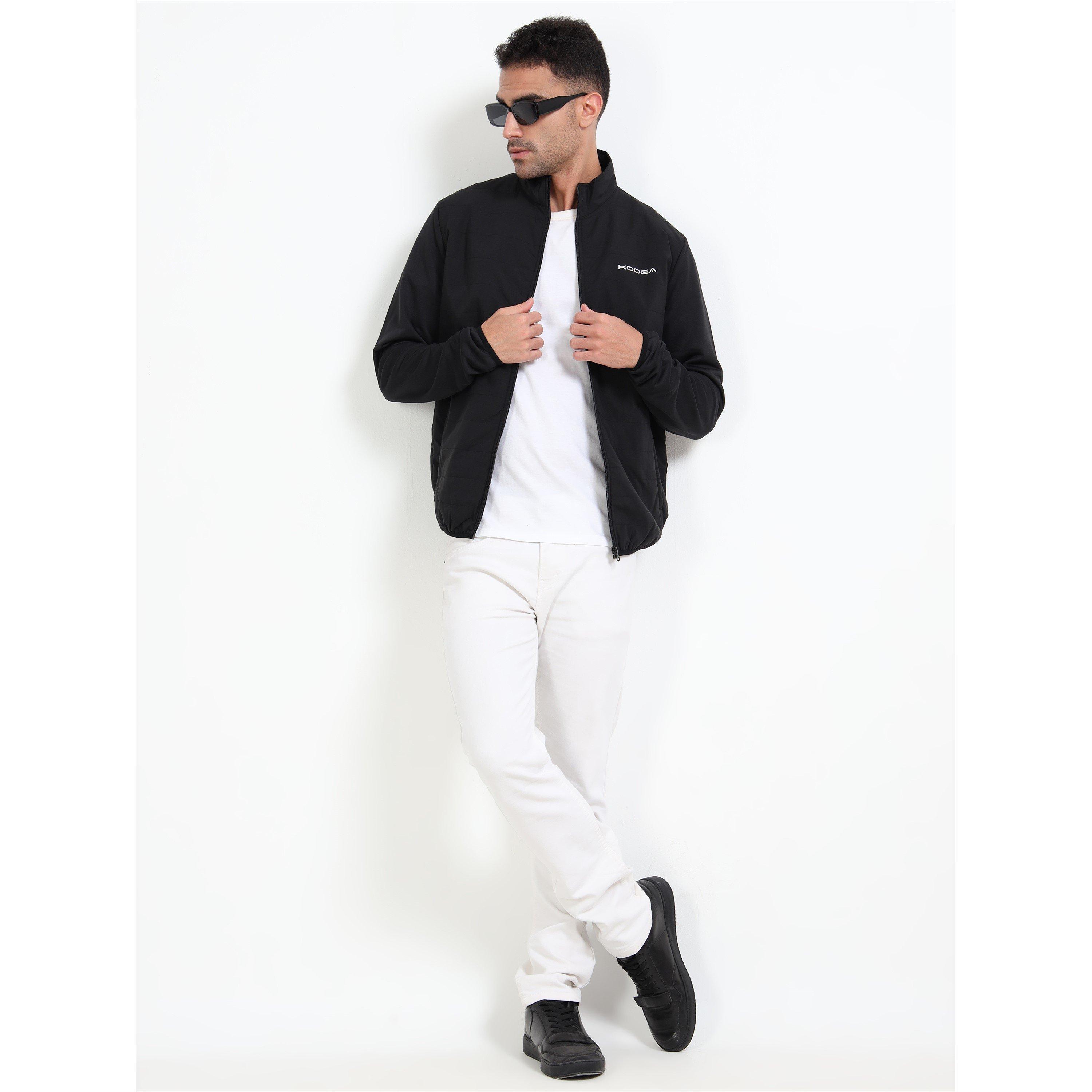 Zwart - KooGa - Kooga Hybrid Quilted Long Sleeve Softshell Rugby Jacket - 6