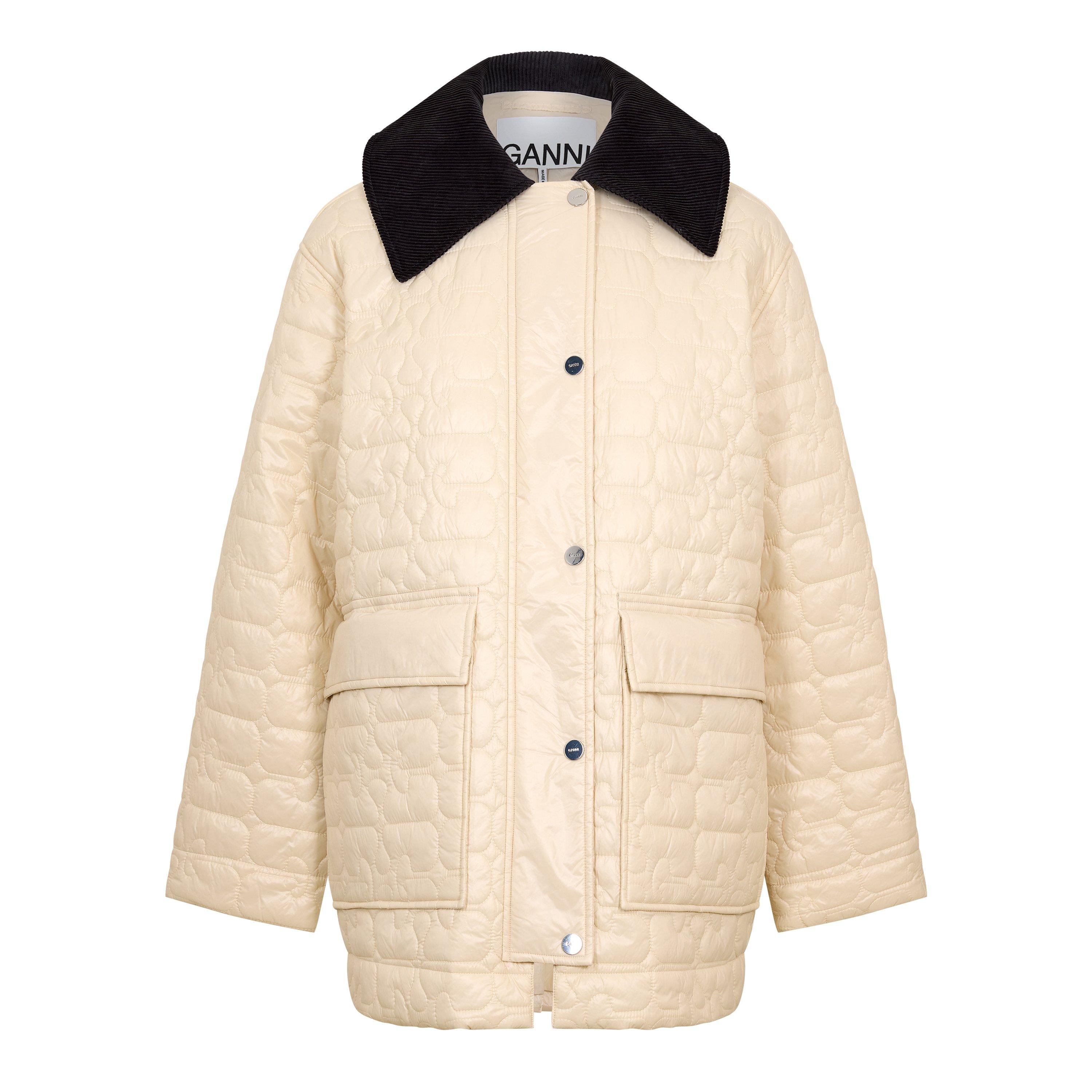 Ganni Women's Lightweight Quilted Jacket - Angora - Size 10 (36)