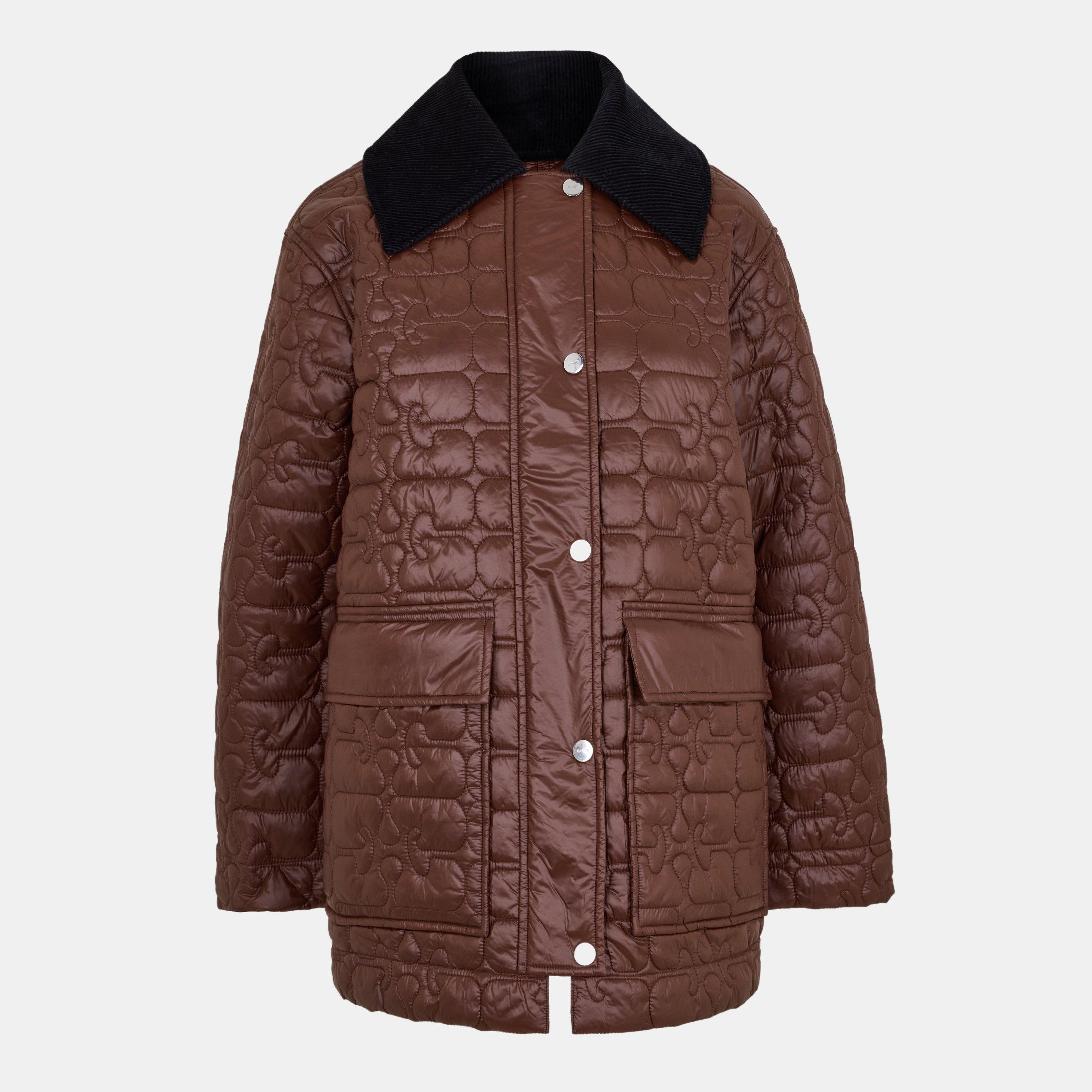 Chicory Coffee - Ganni - Women's Lightweight Quilted Jacket - 1