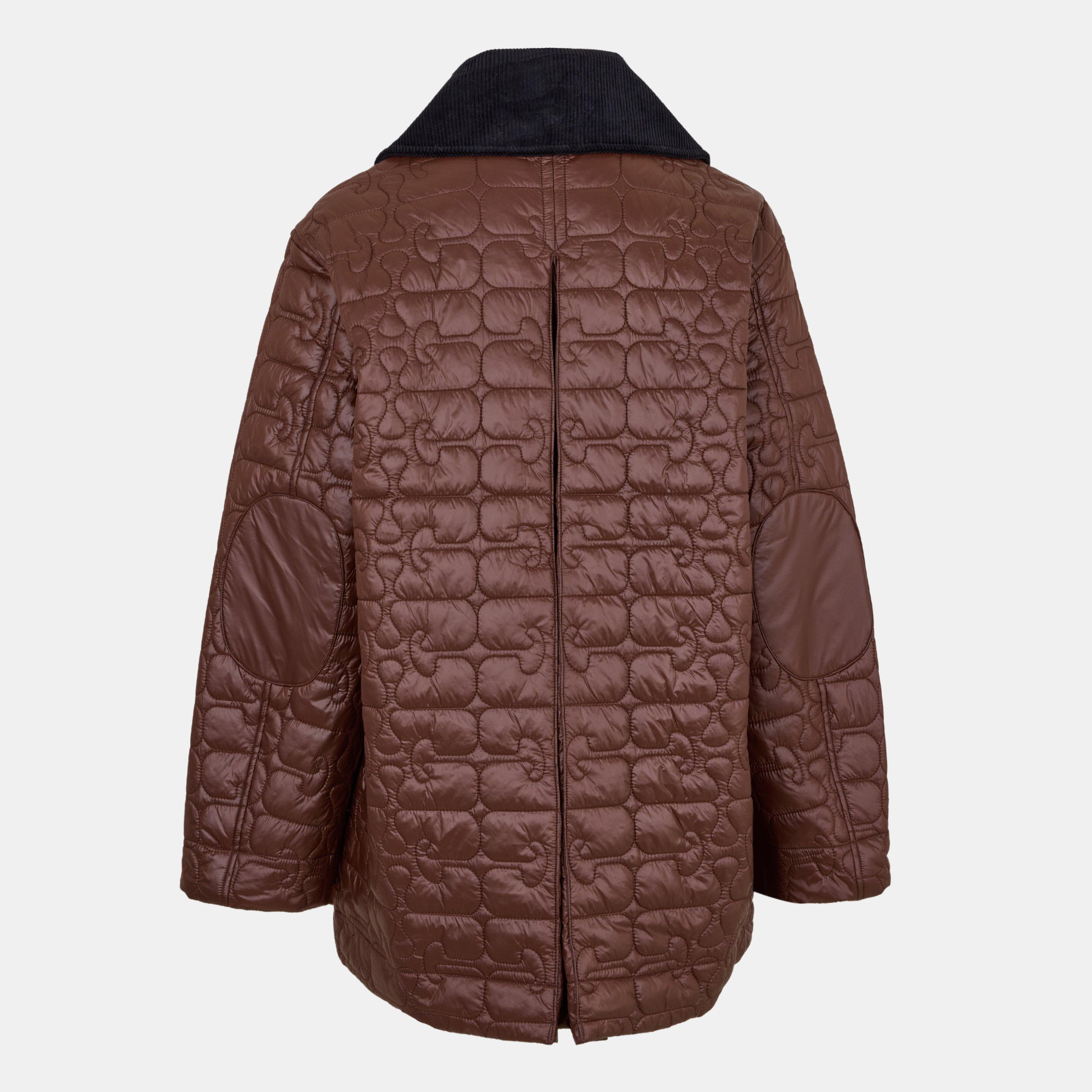 Chicory Coffee - Ganni - Women's  Lightweight Quilted Jacket - 2