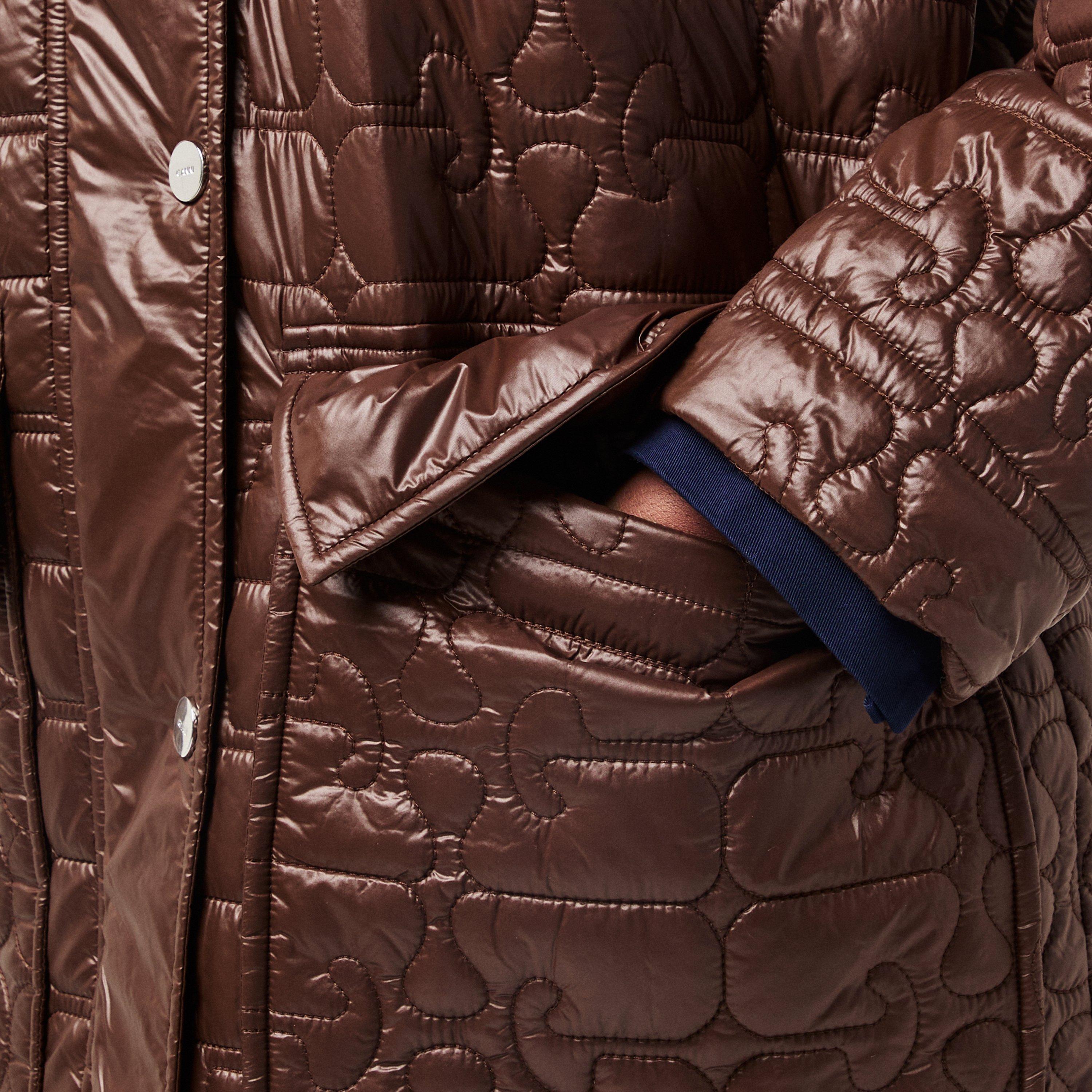 Chicory Coffee - Ganni - Women's  Lightweight Quilted Jacket - 5