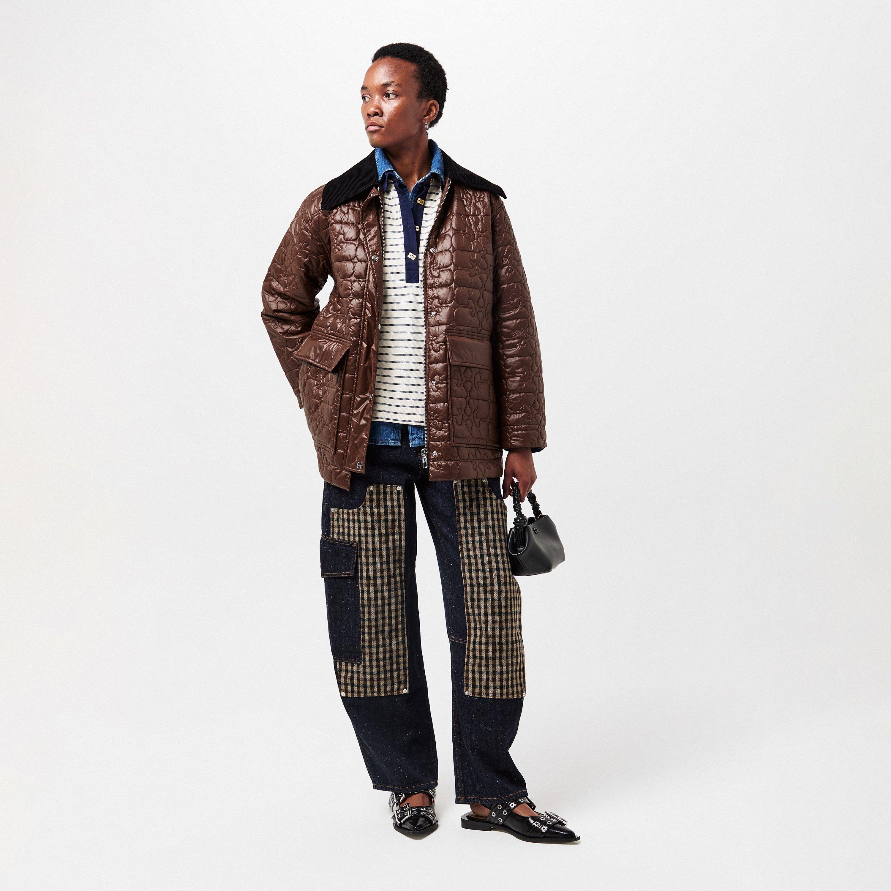 Chicory Coffee - Ganni - Women's  Lightweight Quilted Jacket - 6