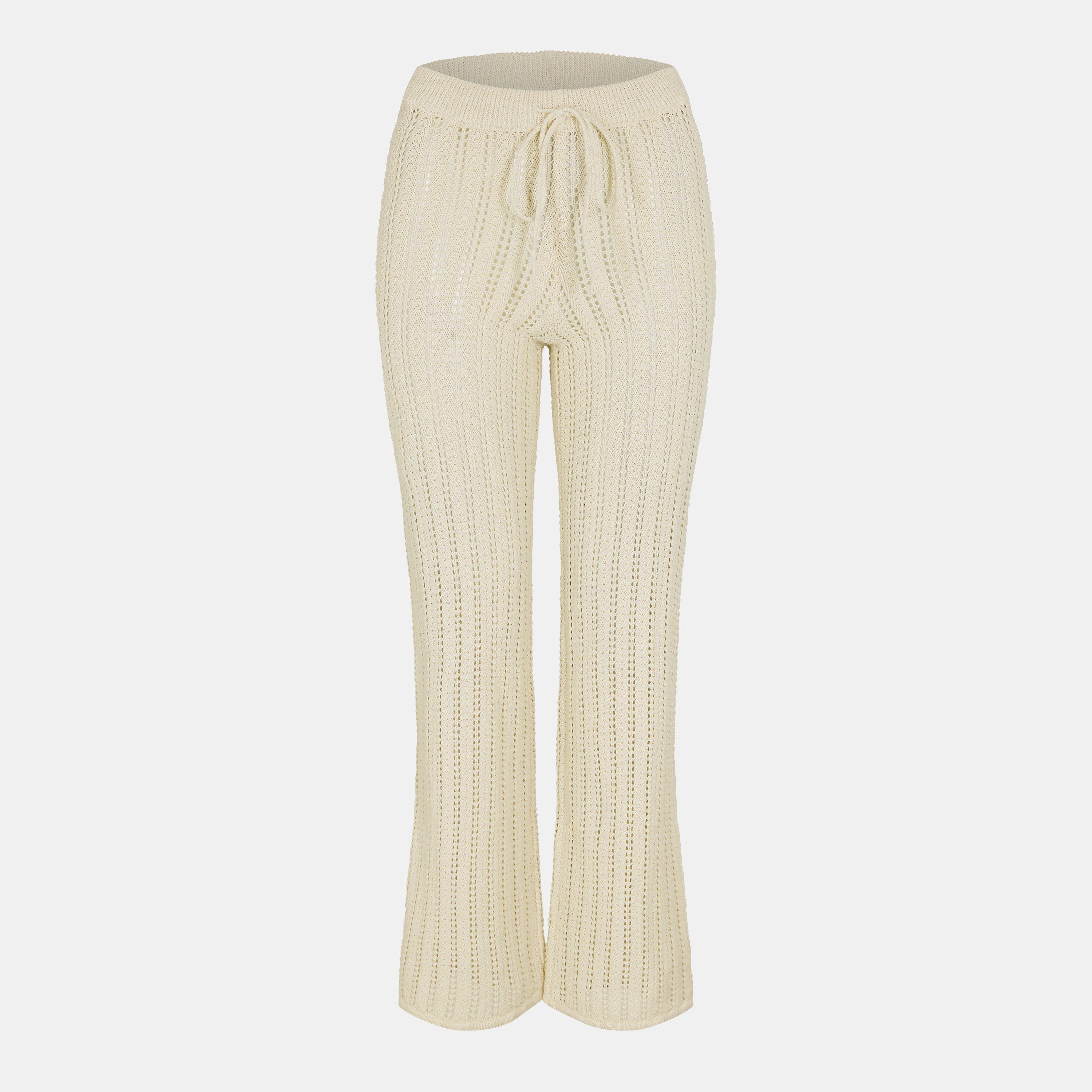 Birch - Noisy May - Women's Knitted Flared Trousers - 1